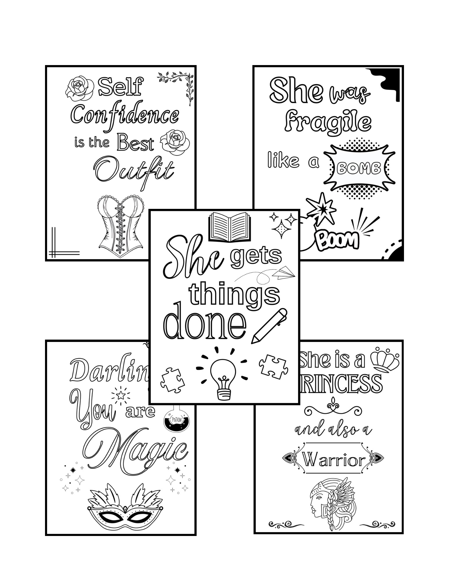 Confident Lady Coloring Book