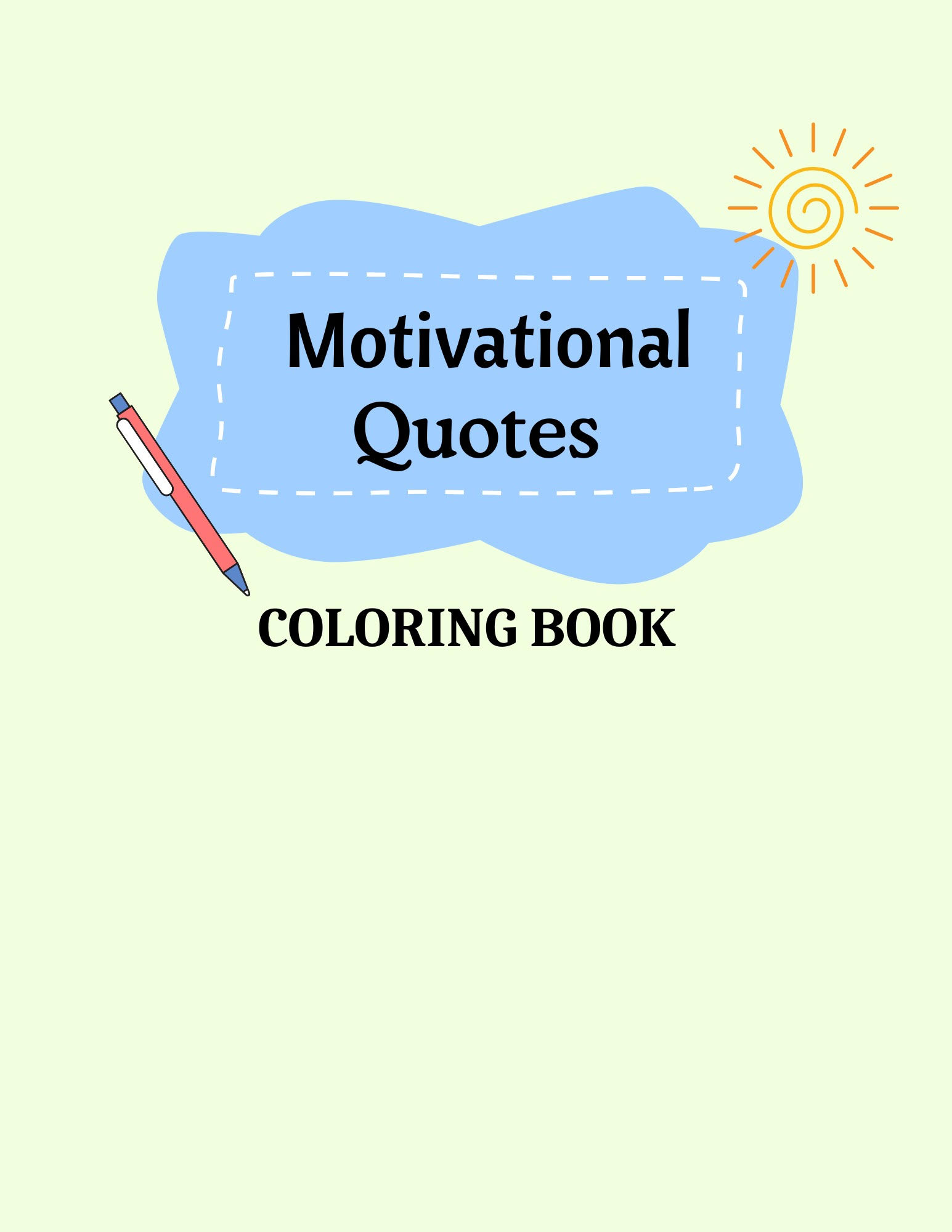 Motivational Quotes Coloring Book