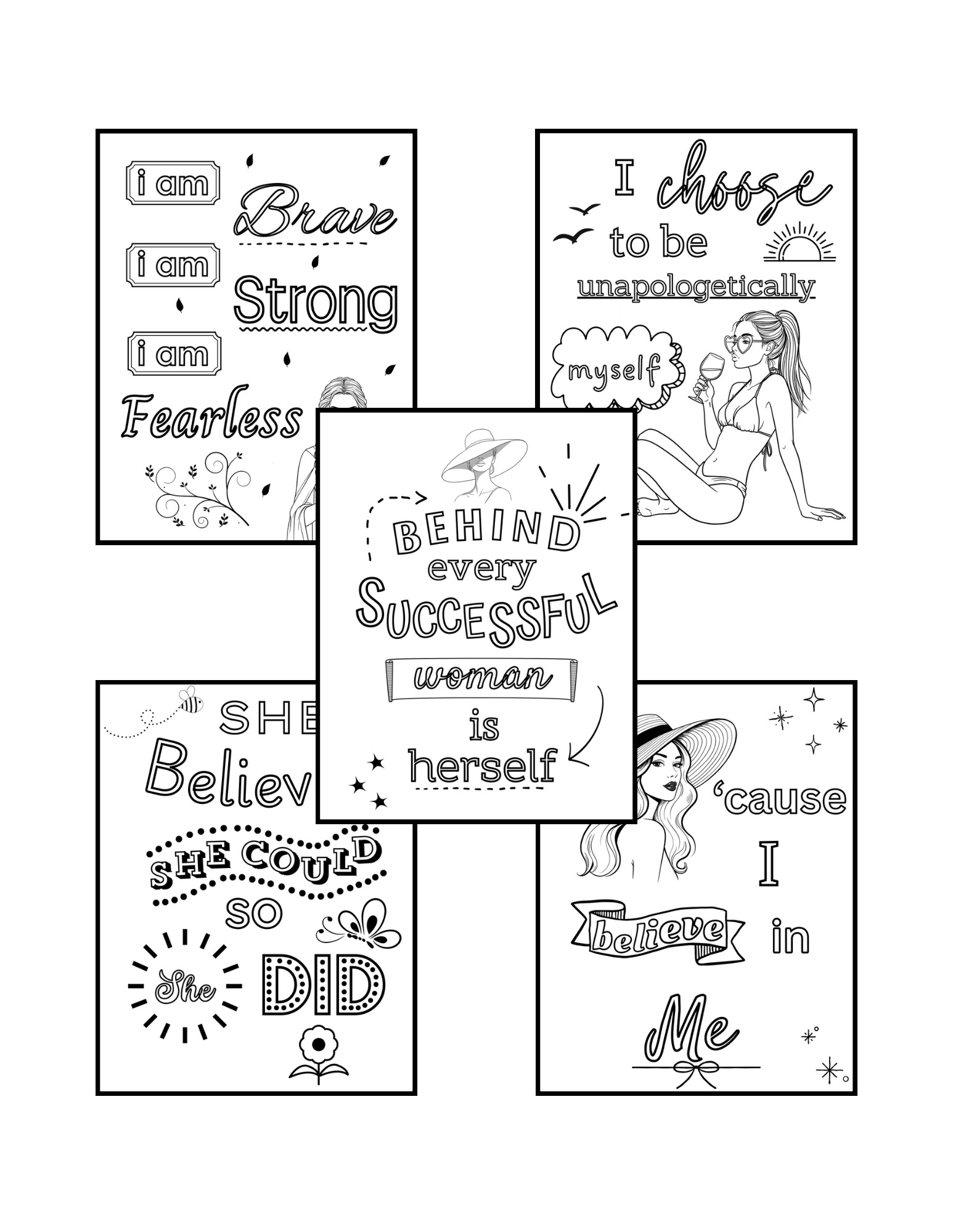 Confident Lady Coloring Book