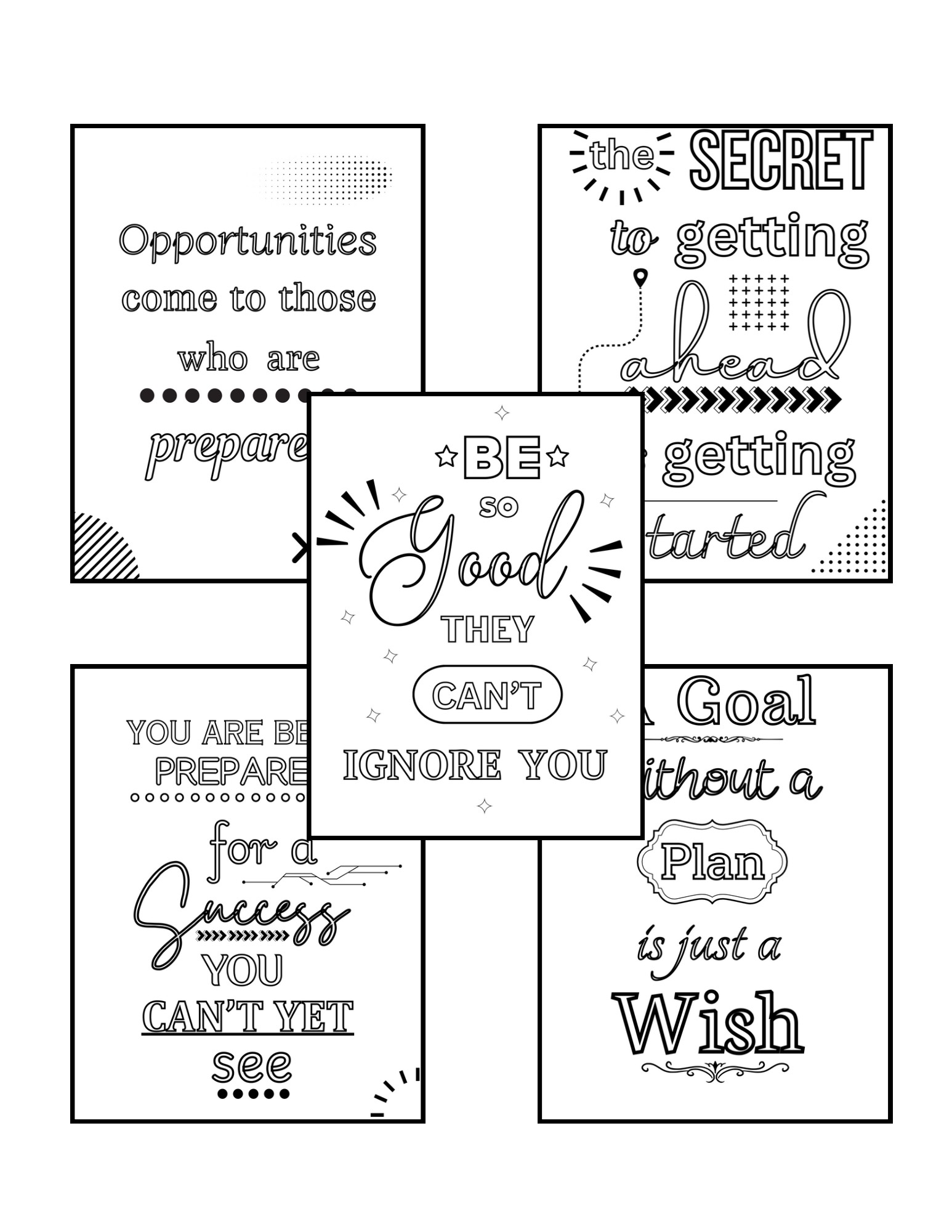 Motivational Quotes Coloring Book