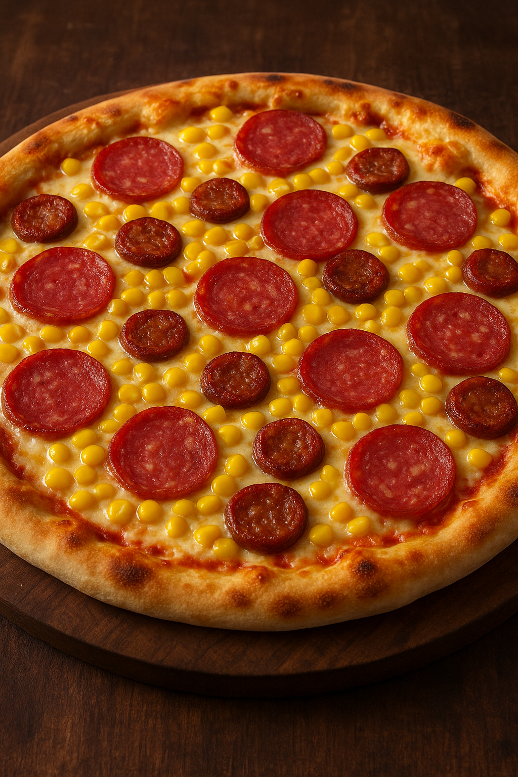 Pepperoni and Corn Pizza