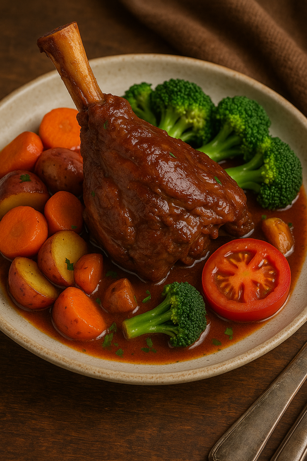 Braised Lamb Shank with Vegetables