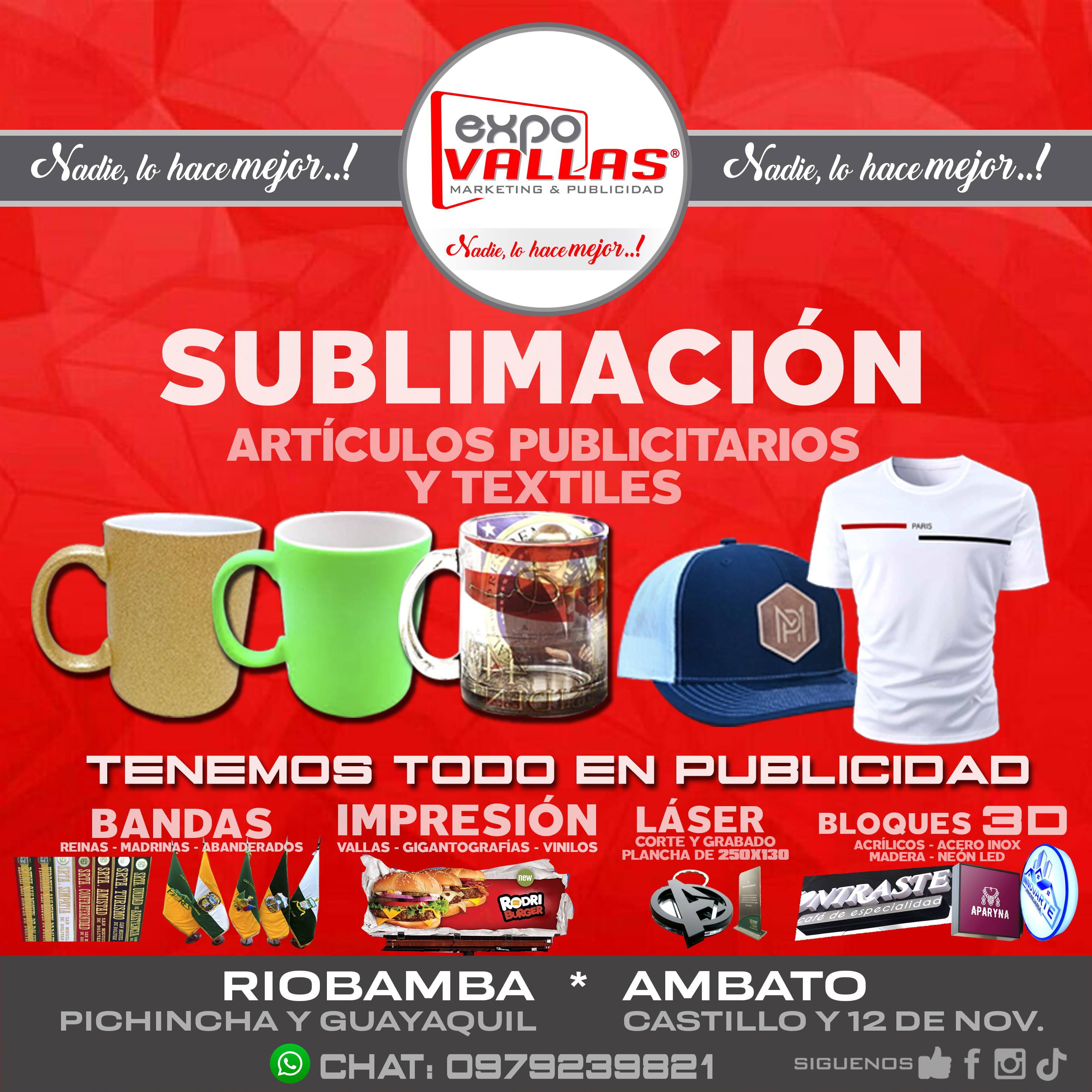 SUBLIMADO - TAZAS - GORRAS - CAMISETAS