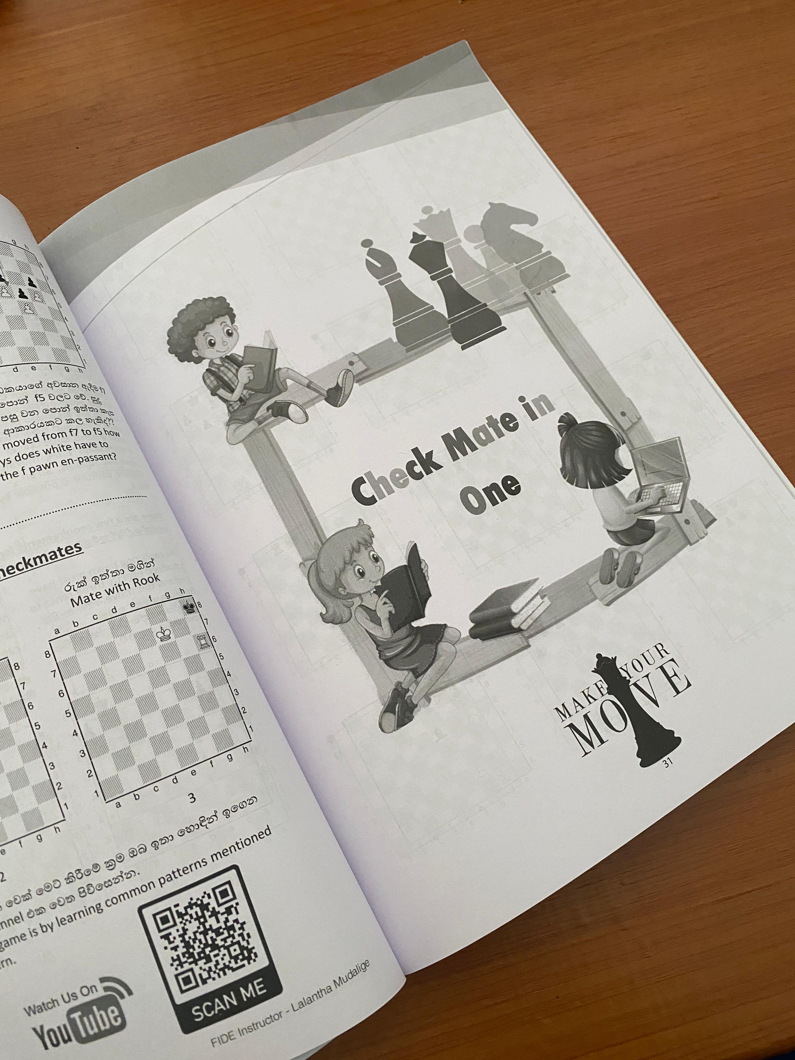 Sinhala Chess Workbook – 790+ Checkmate in One & Two Puzzles | Learn & Practice Chess Tactics in Sinhala | Chess Puzzle Book for Beginners & Intermediate Players in Sri Lanka by FIDE Instructor Lalantha Mudalige