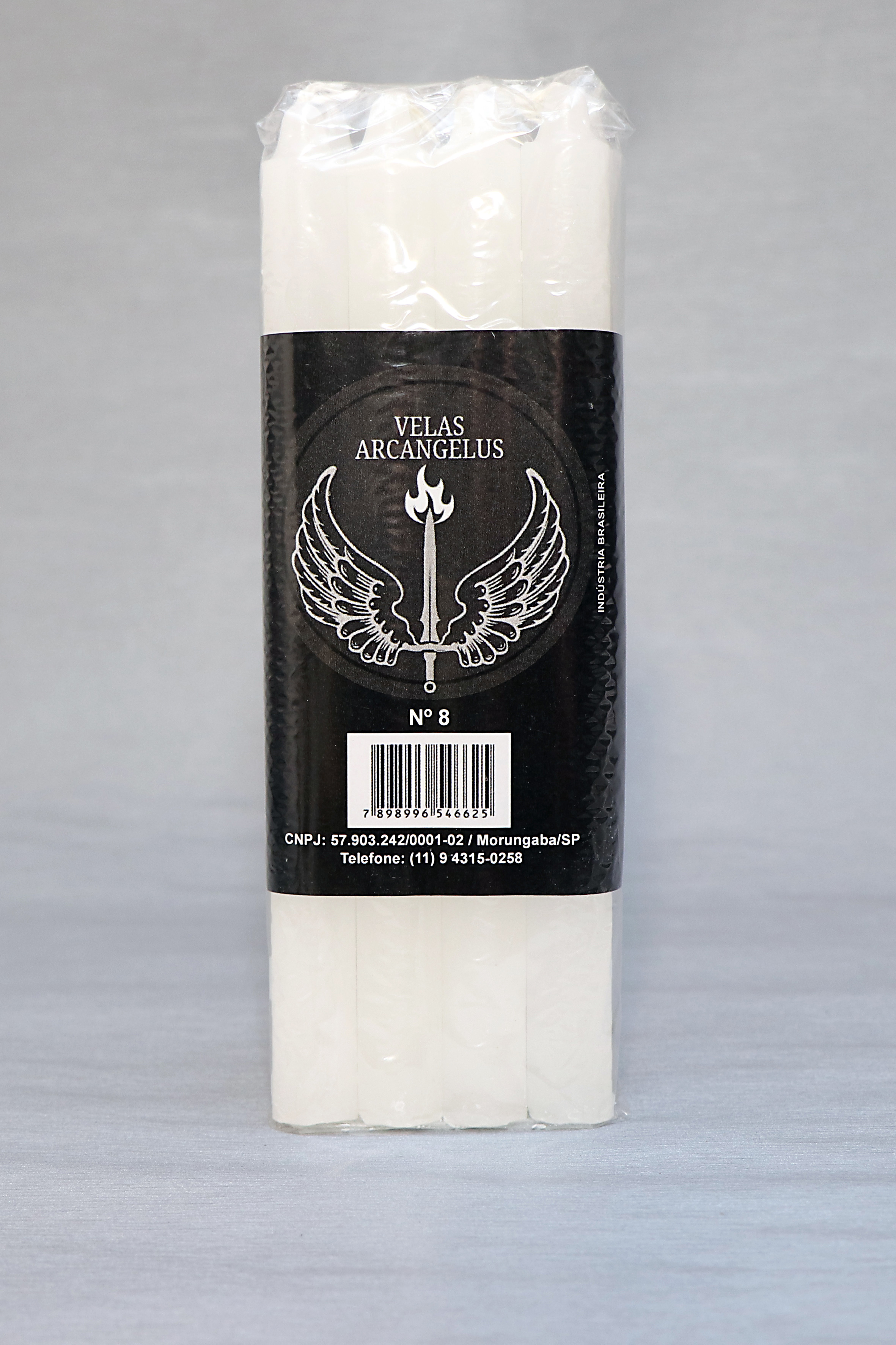 Vela palito - n8. Pacote com 8 unidades