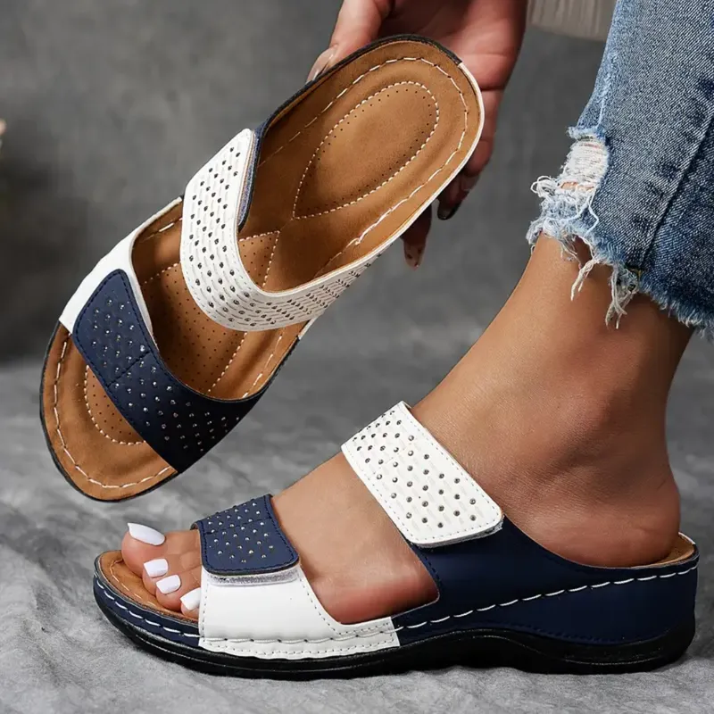 Lightweight wedge sandals with soft cushioning and arch support for women!