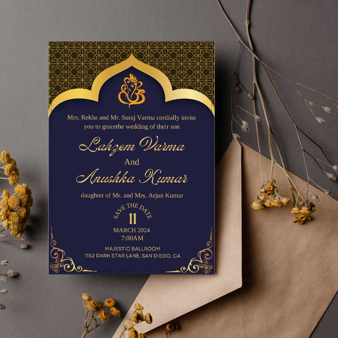 Luxury Wedding Card