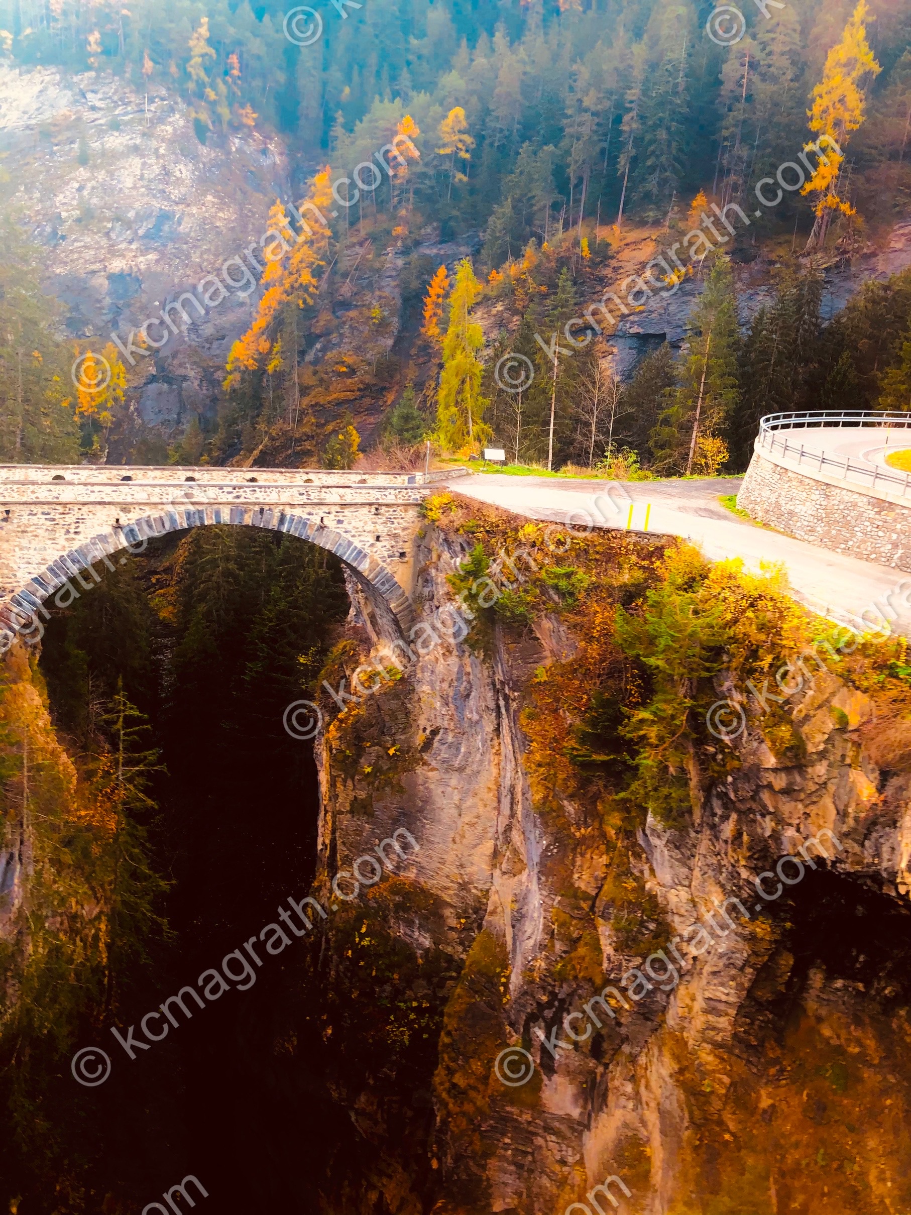 Albula's Soliser Viadukt, Photographed From the Bernina Express Train, Switzerland
