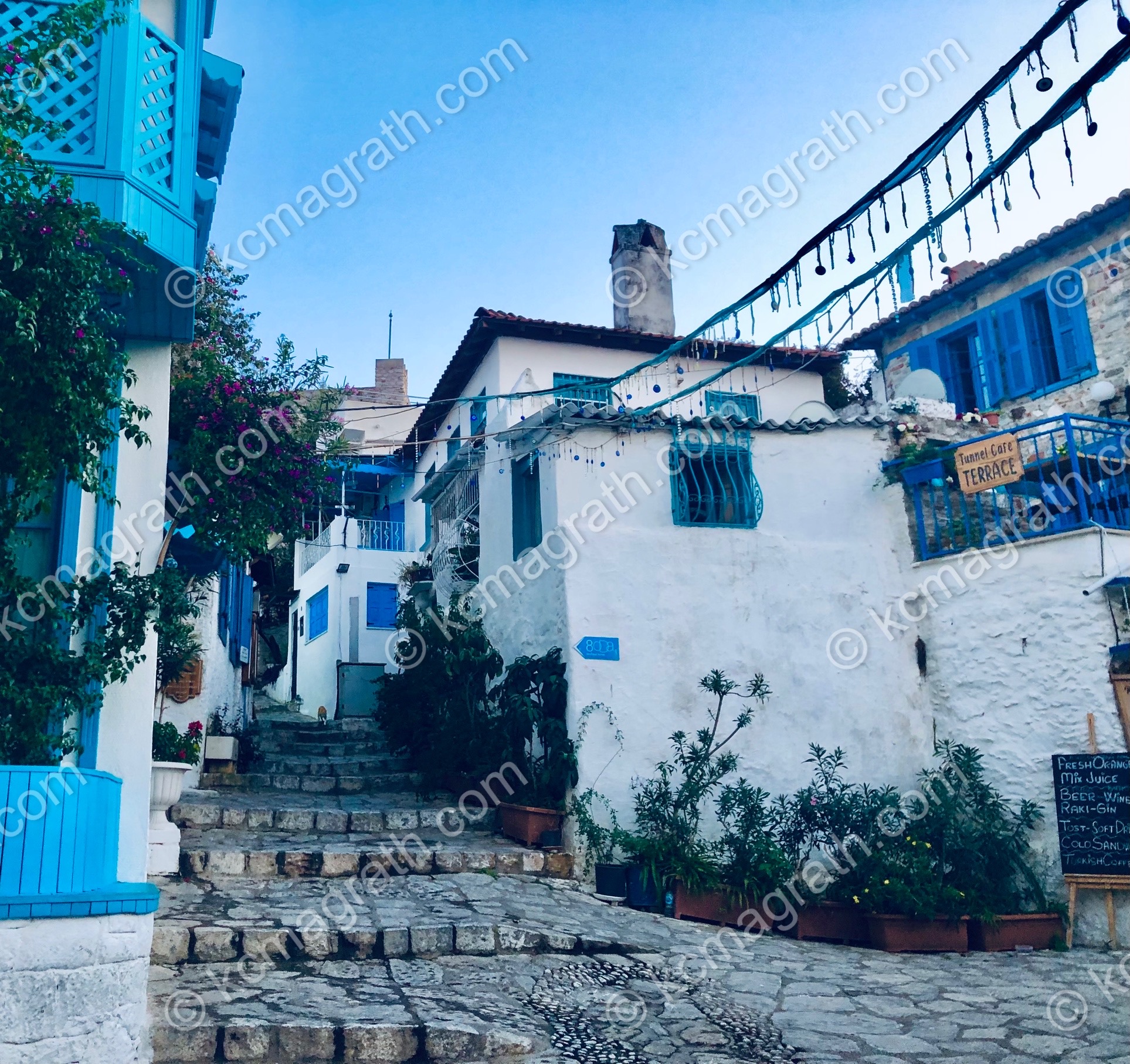 A Blue & White Neighborhood in Marmaris, Turkiye