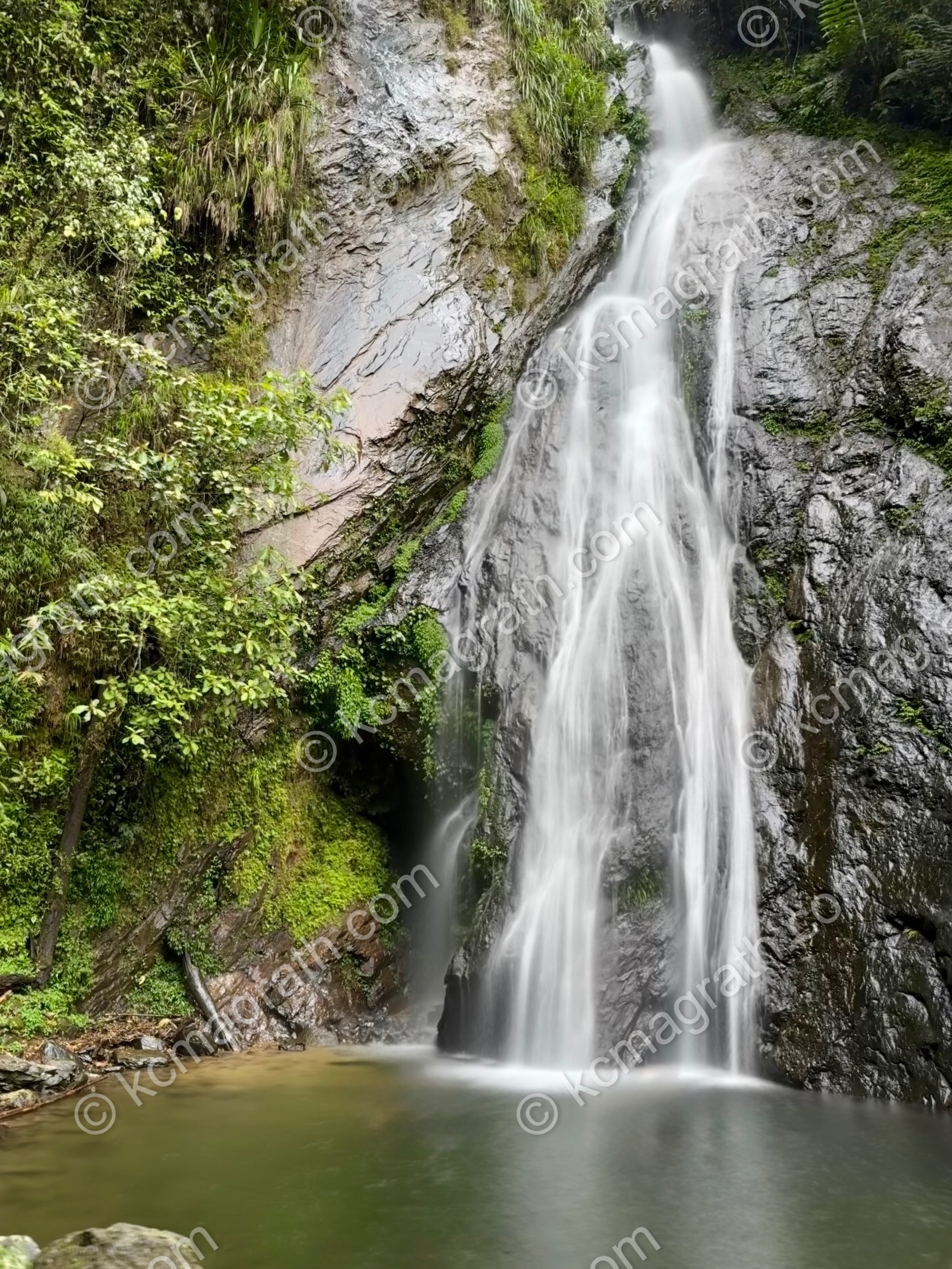 A Boong Waterfall on Ha Giang Loop, Vi Xuyen District, Vietnam