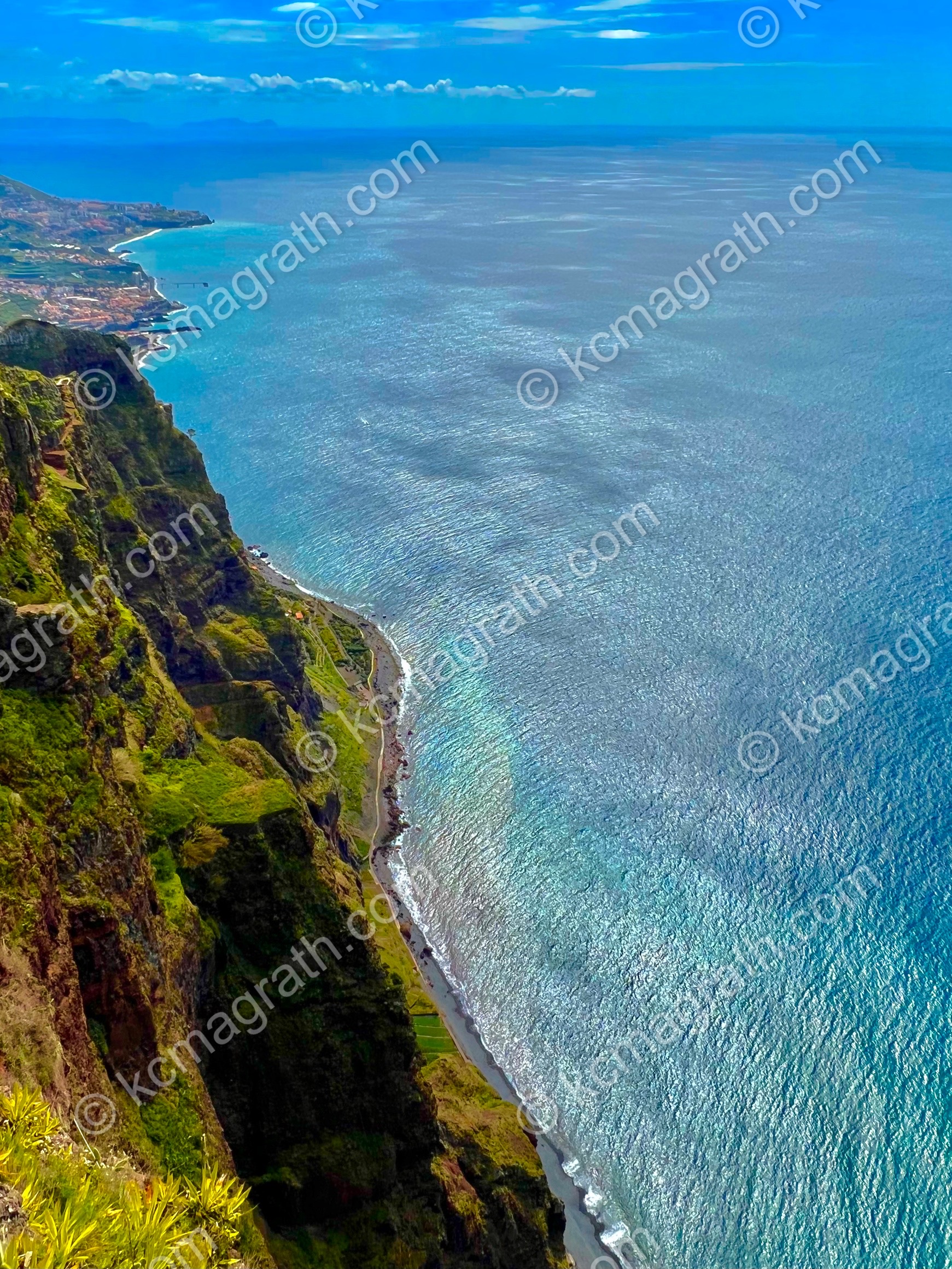 Madeira's Funchal Cliff View, Portugal