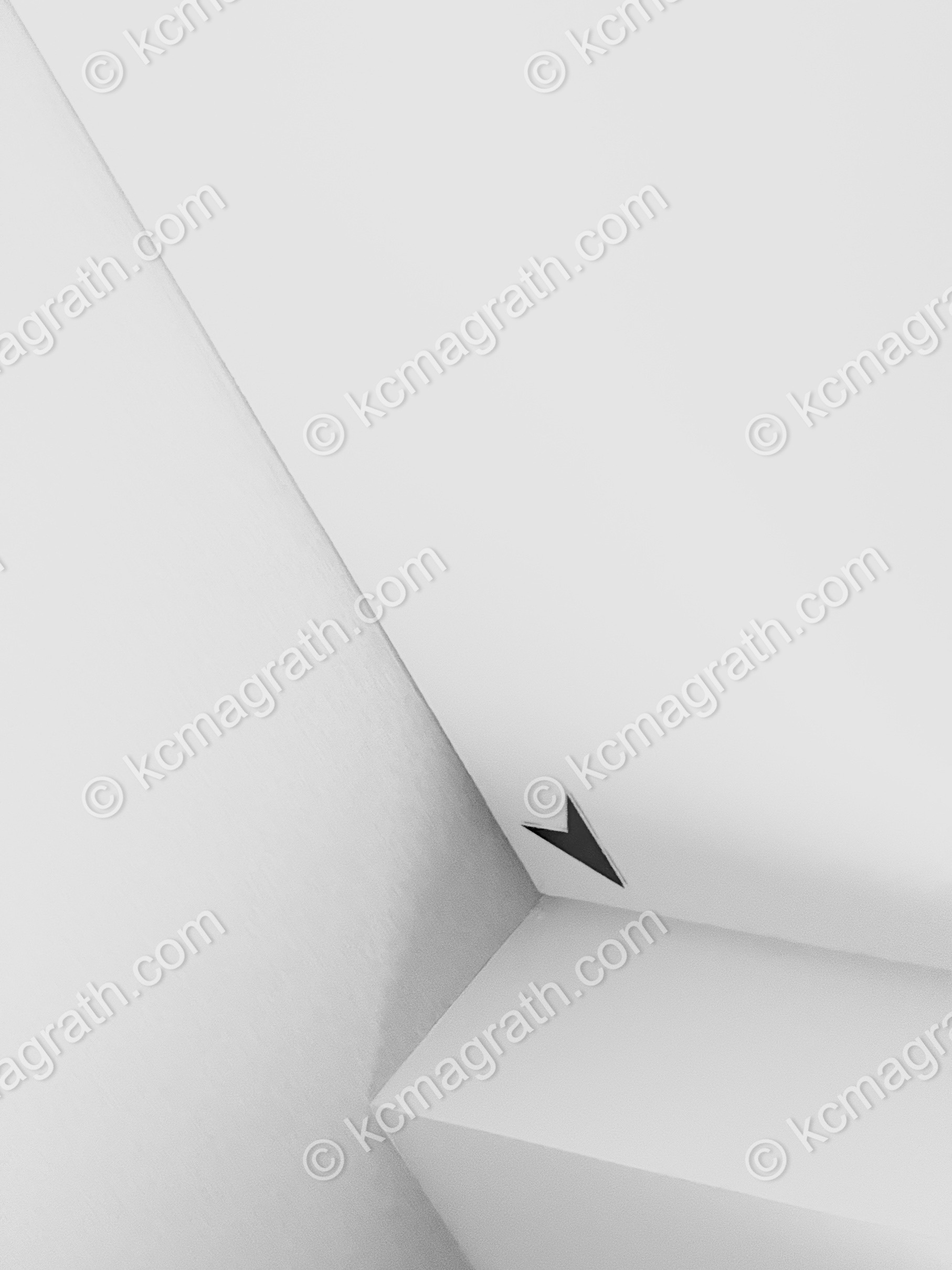 Qibla, the Direction of the Kaaba in Mecca, Minimalist, B&W, Dubai, UAE (on the ceiling of hotels)