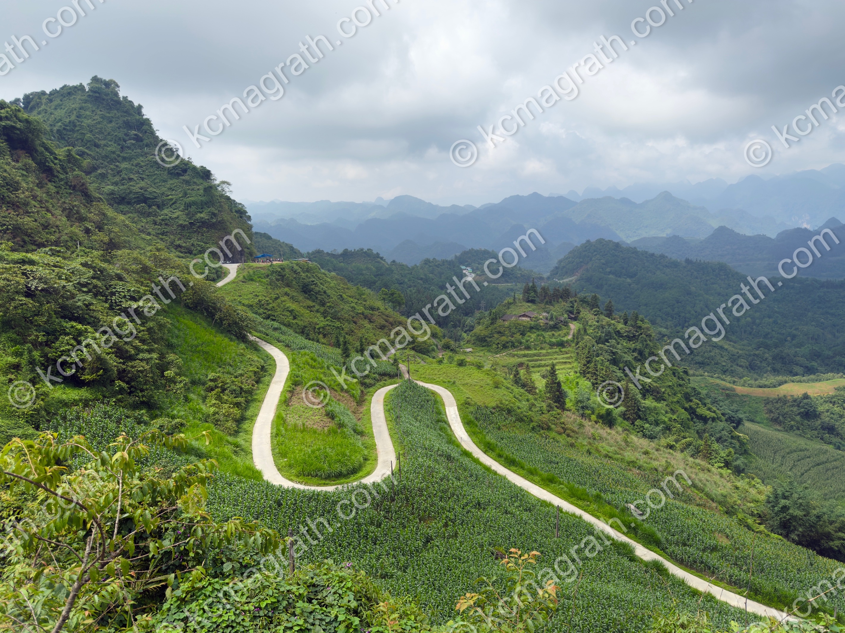 Ha Giang Loop's Quan Ba Winding Road Through Mountains, Vietnam