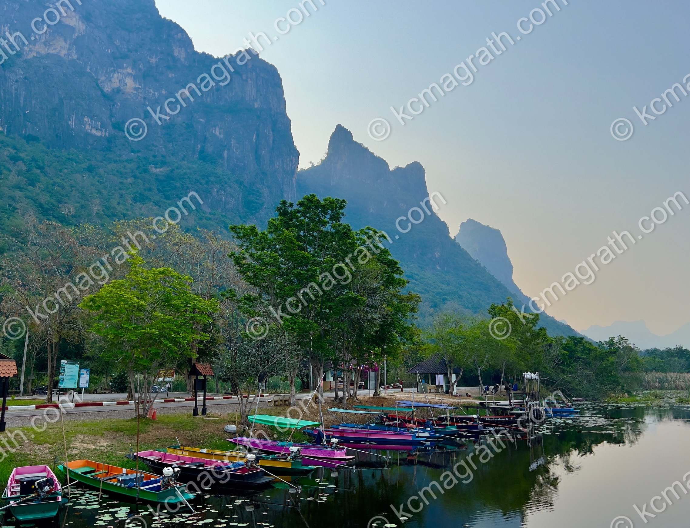 Sam Roi Yot's Bueng Bua Boardwalk, Blue Hour Morning Light, Thailand