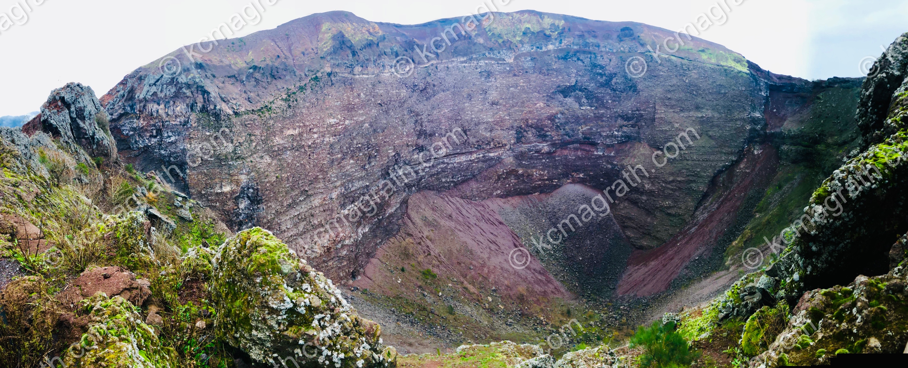 Mt. Vesuvius Crater, Panoramic, Italy