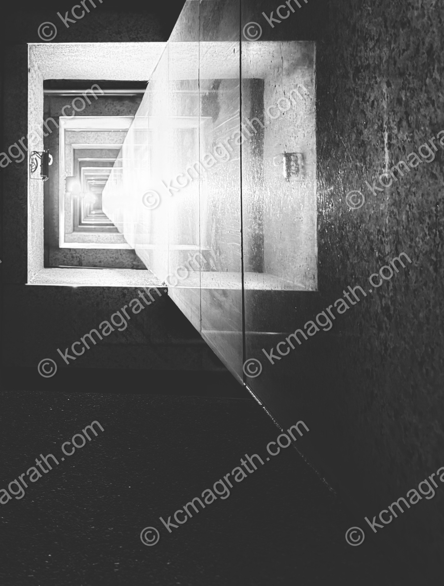 Looking down through open balconies, #2, Sao Paolo, Brazil