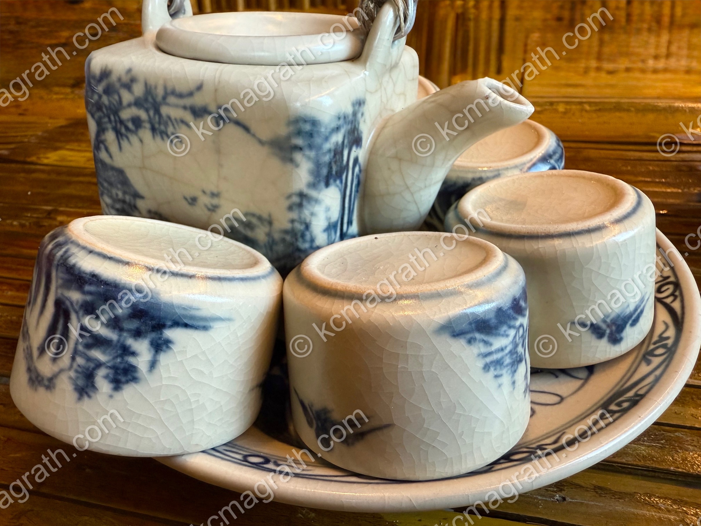 Danang Tea House Service with Crazing in the Glaze, Vietnam
