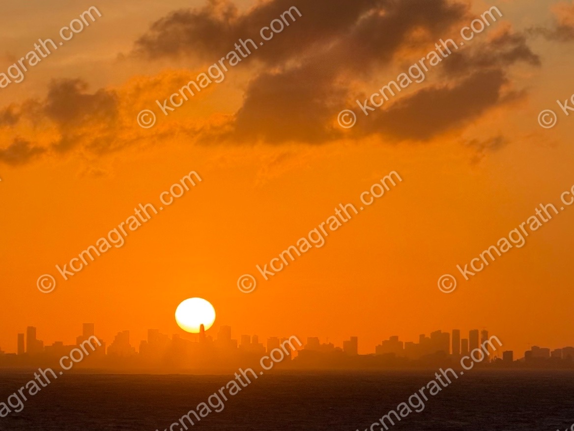 Miami's Sunset Skyline, Florida, USA