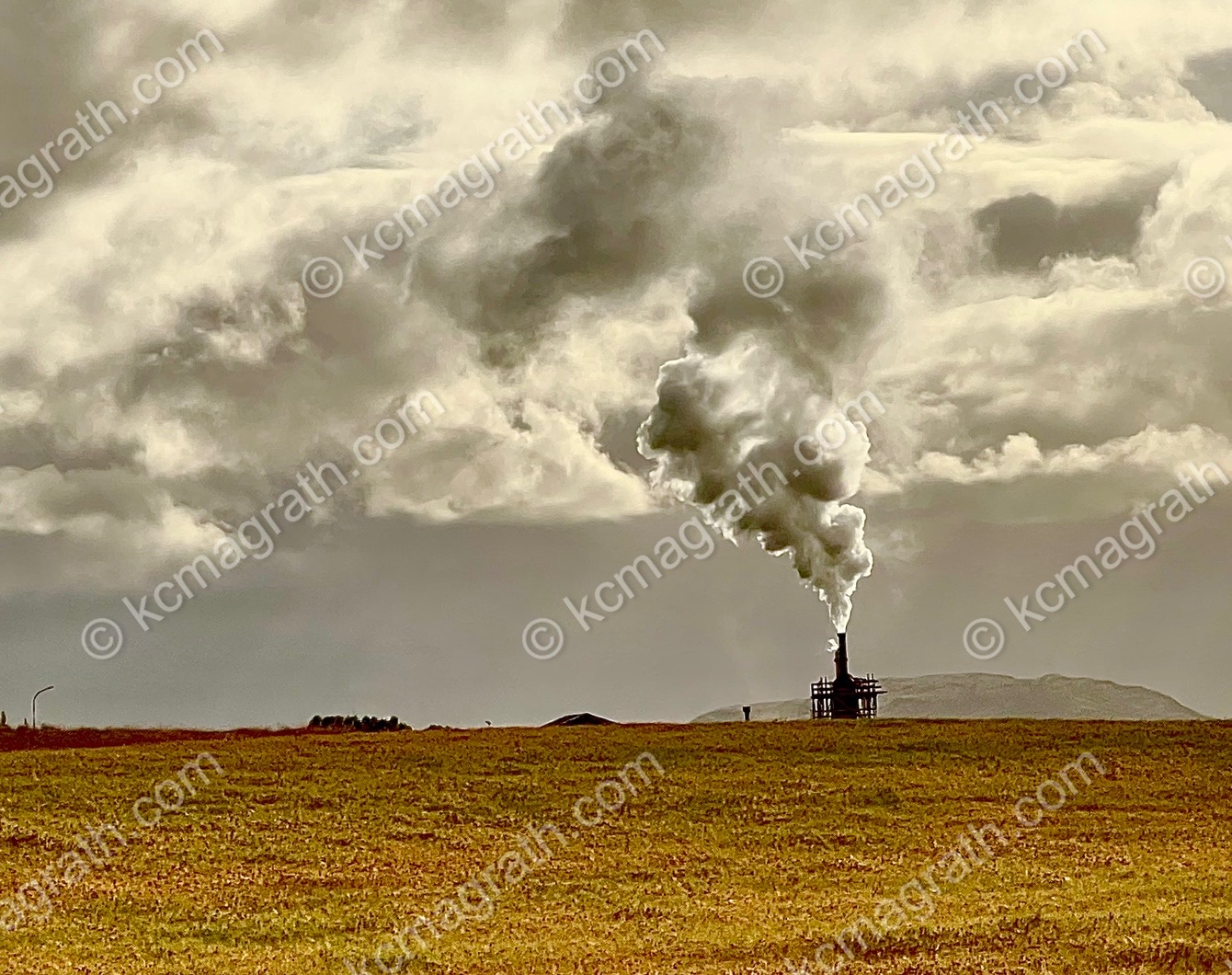 Steam Rising From Geothermal Vent, Blaskogabyggo, Iceland