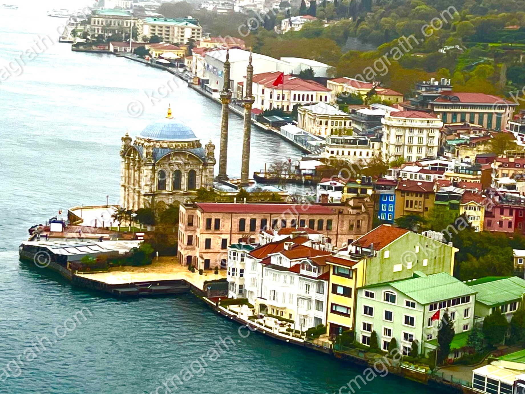 Besiktas's Ortakoy Mosque and Neighborhood, Turkiye