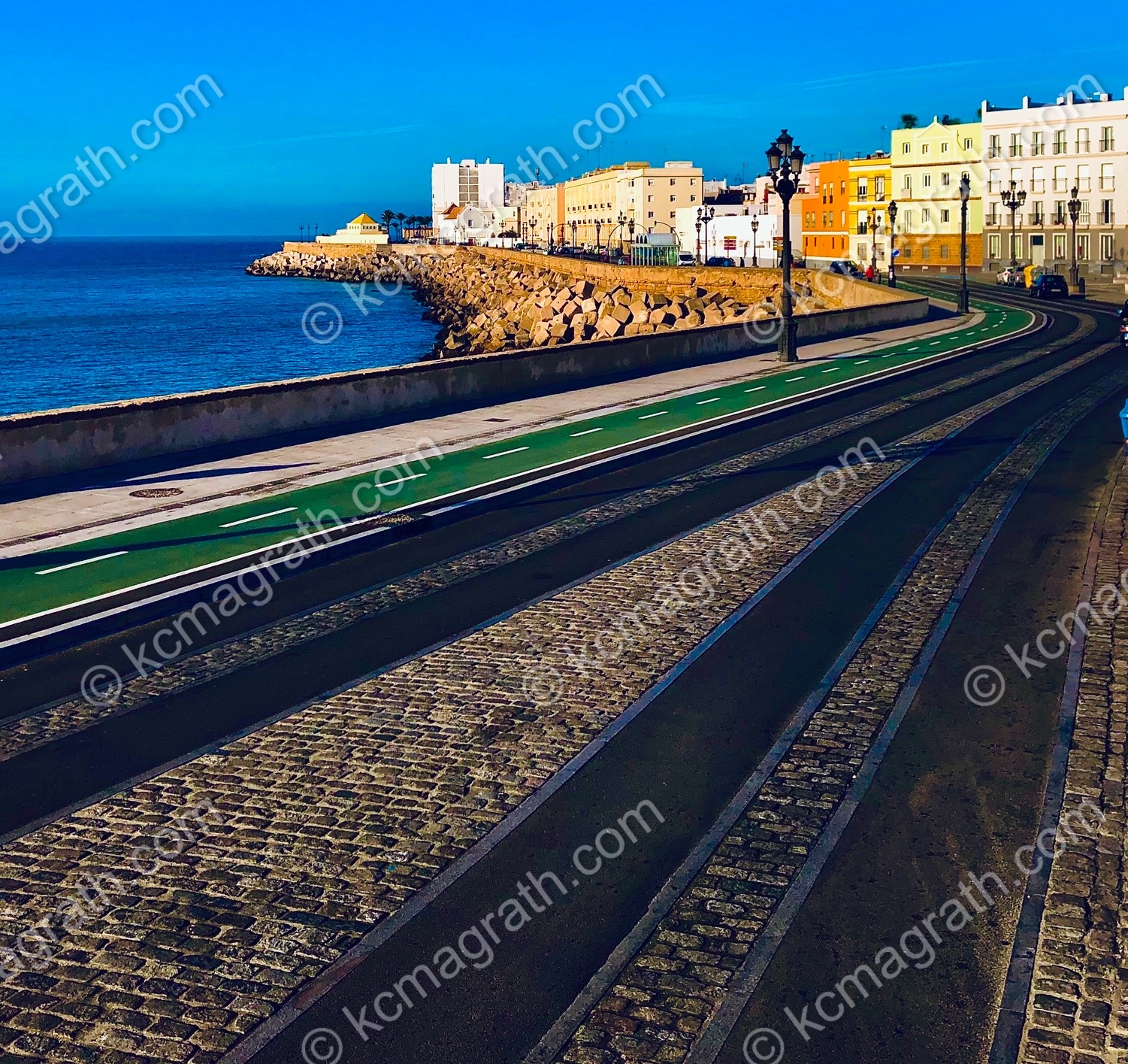 Cadiz's Avenida Campo del Sur, Spain