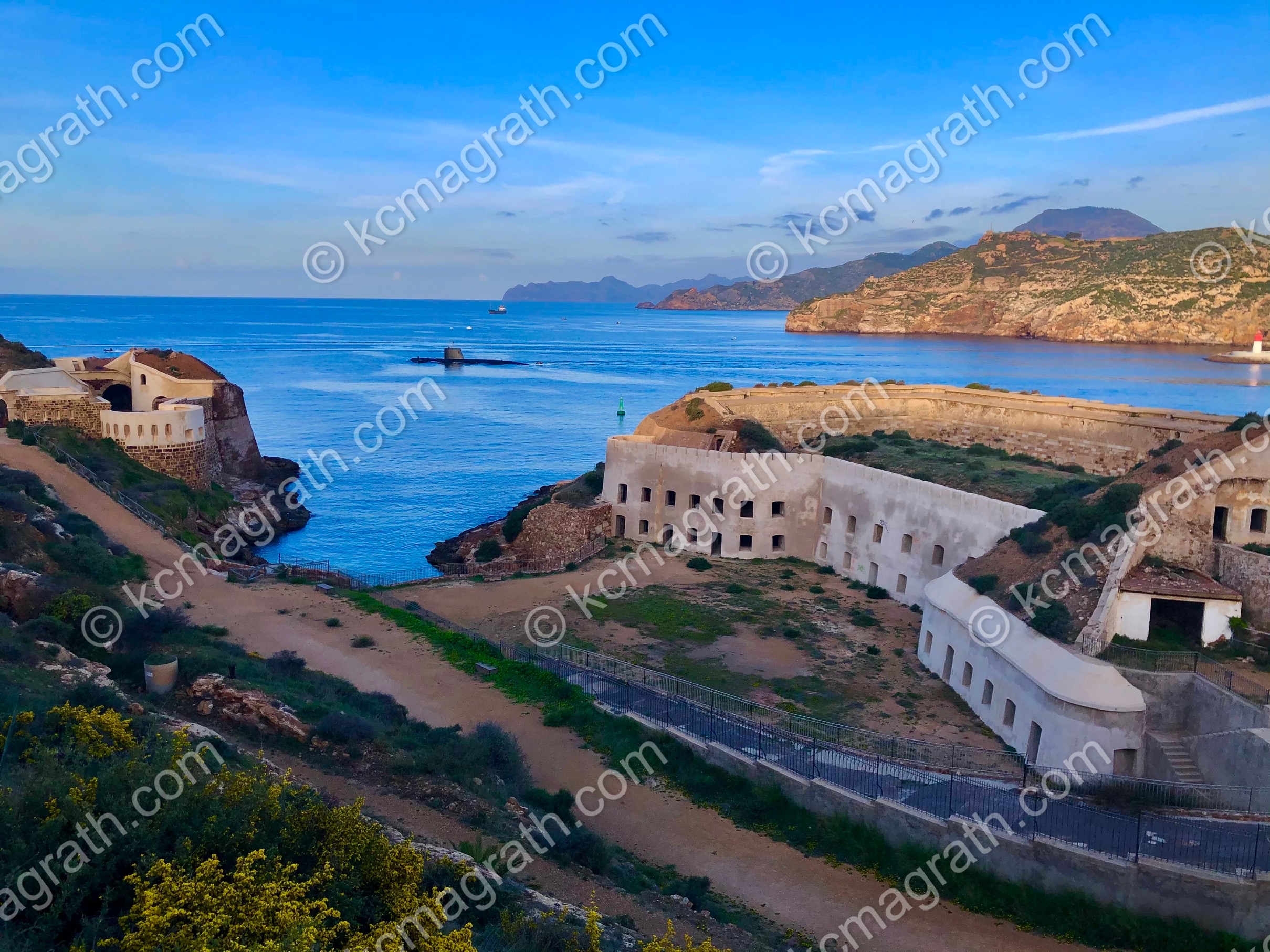 Cartagena's Castillo de San Julian 2,  Panoramic, Spain