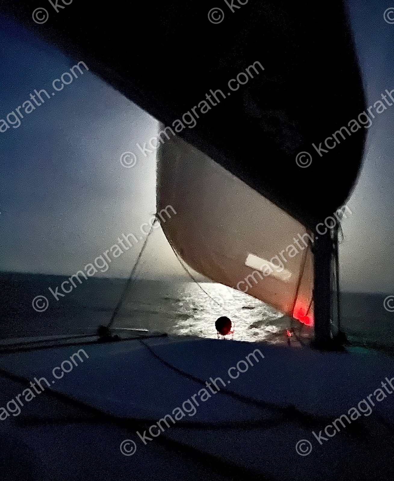 S/V Desert Rose, Somewhere in the Adriatic Sea, Nighttime with Moonlight & Mist
