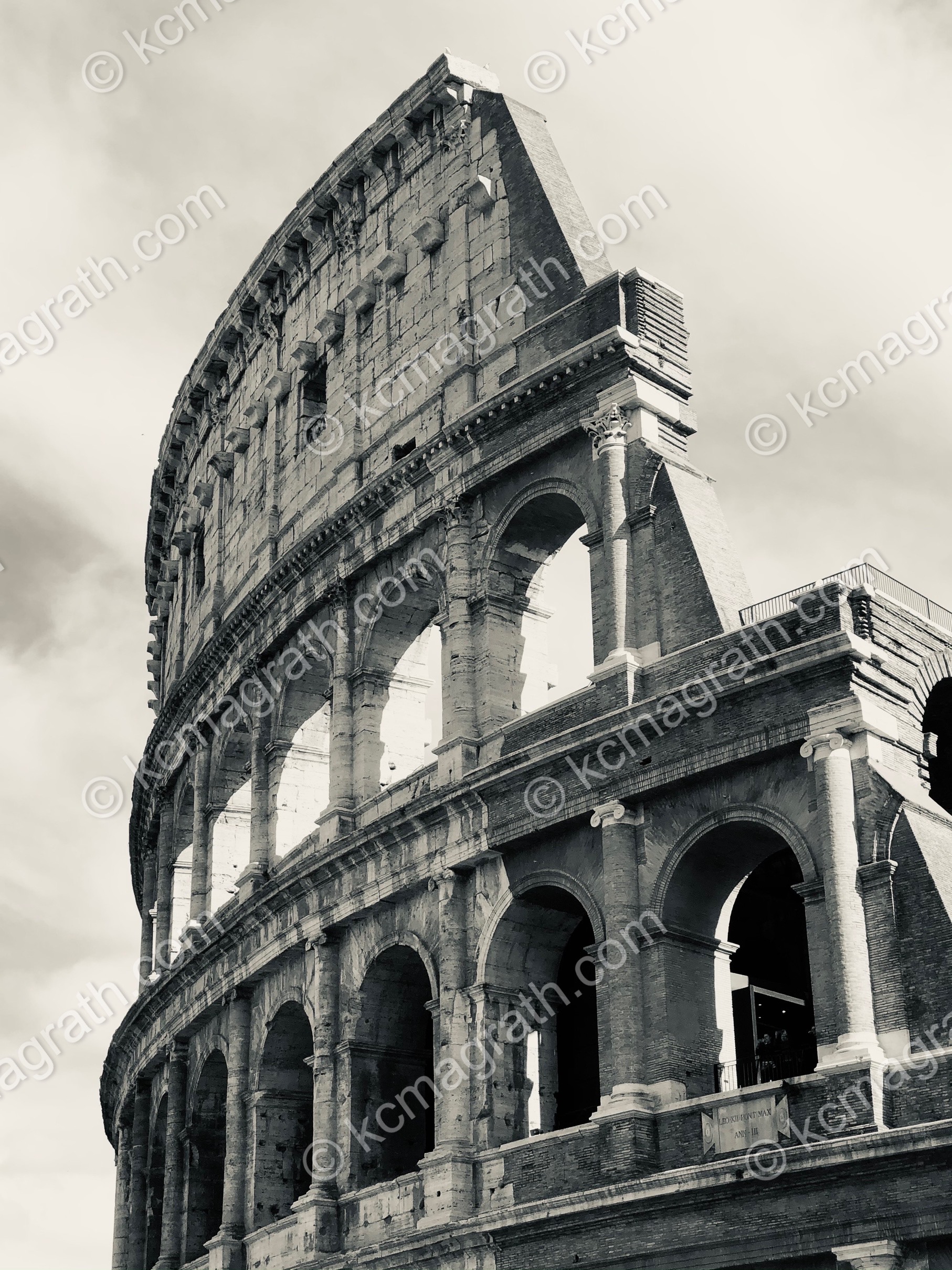 Rome's Ancient Colosseum 2, B&W, Italy