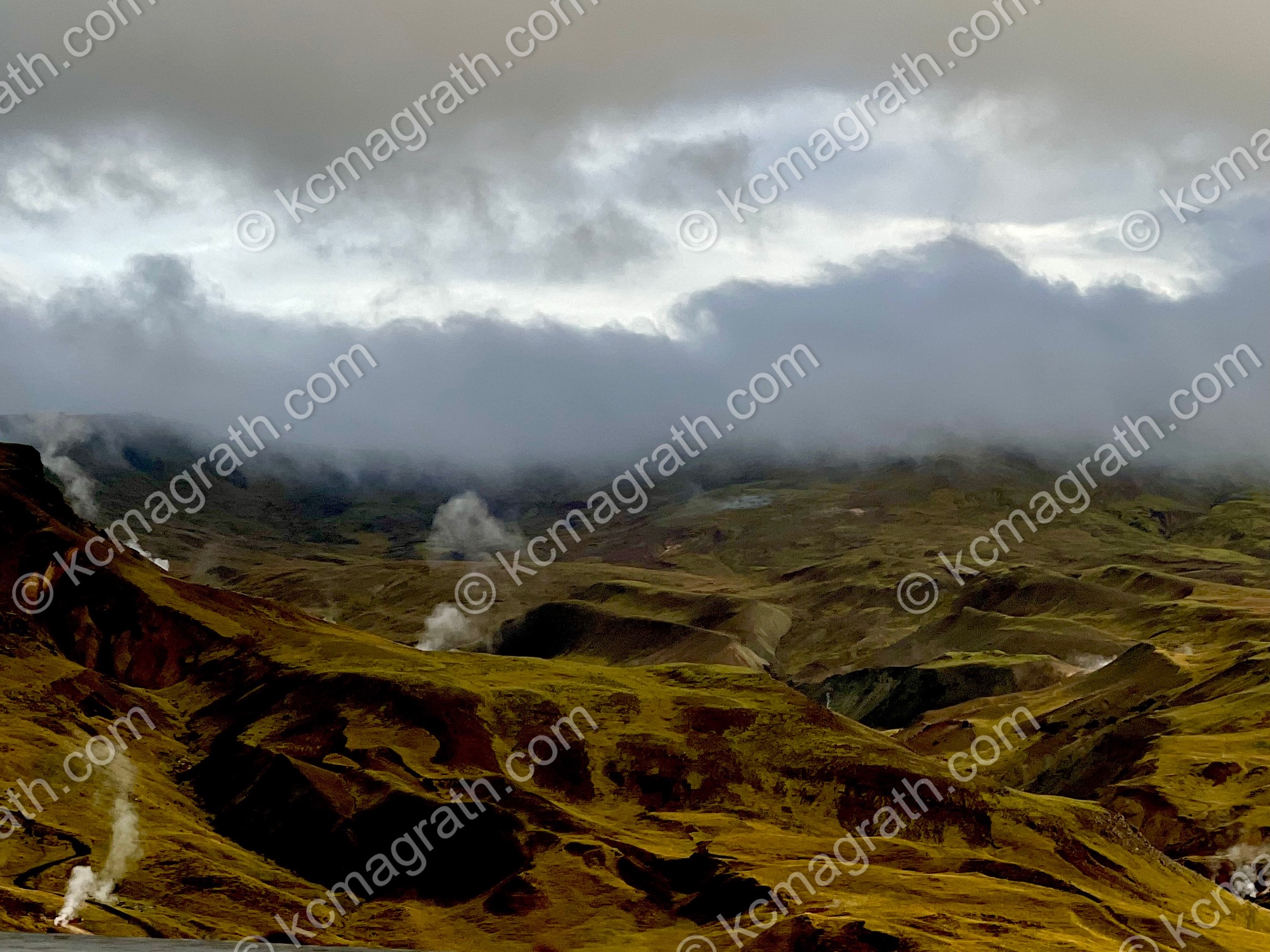 Hveragerdisbaer's Otherworldly Landscape With Fumaroles / Volcanic Vents, Iceland