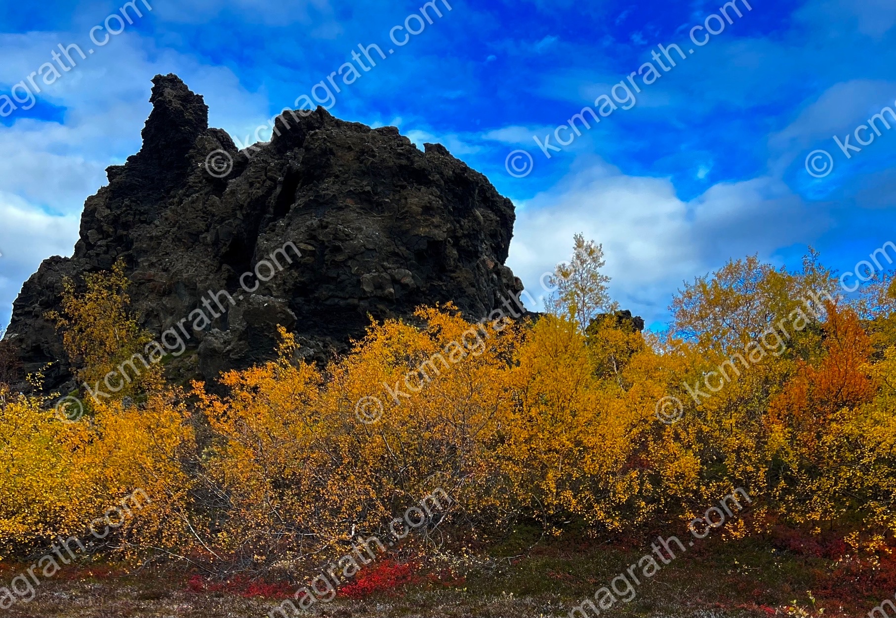 Skutustadahreppur's Rocky Landscape in Vivid Fall Colors 1, Iceland