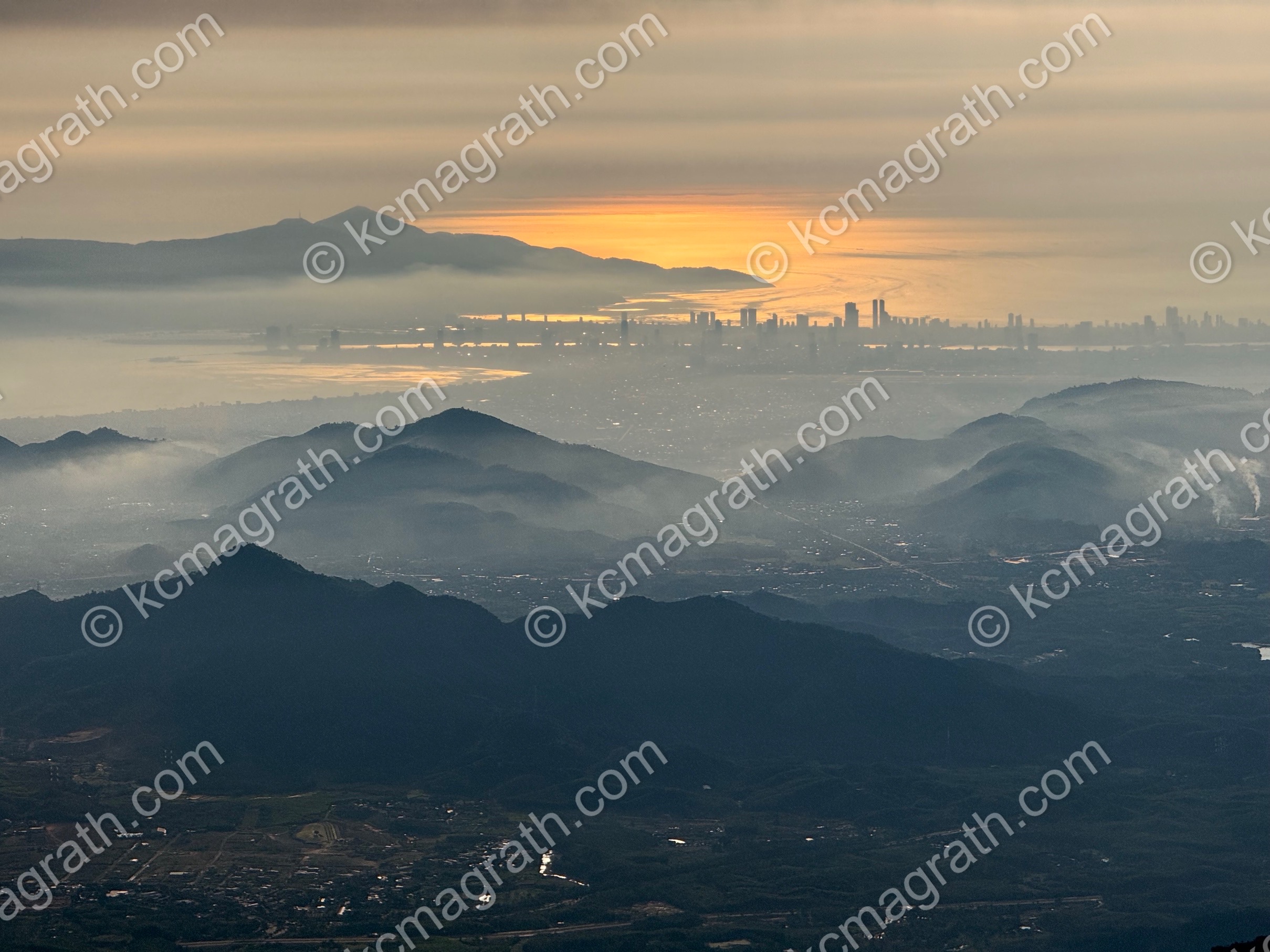 View From Ba Na Hills Golden Bridge at Sunrise, Vietnam
