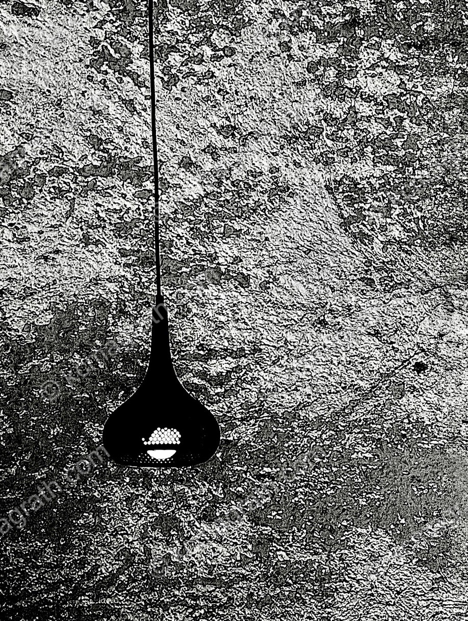 Black light against textured wall, #2, Dubai, UAE