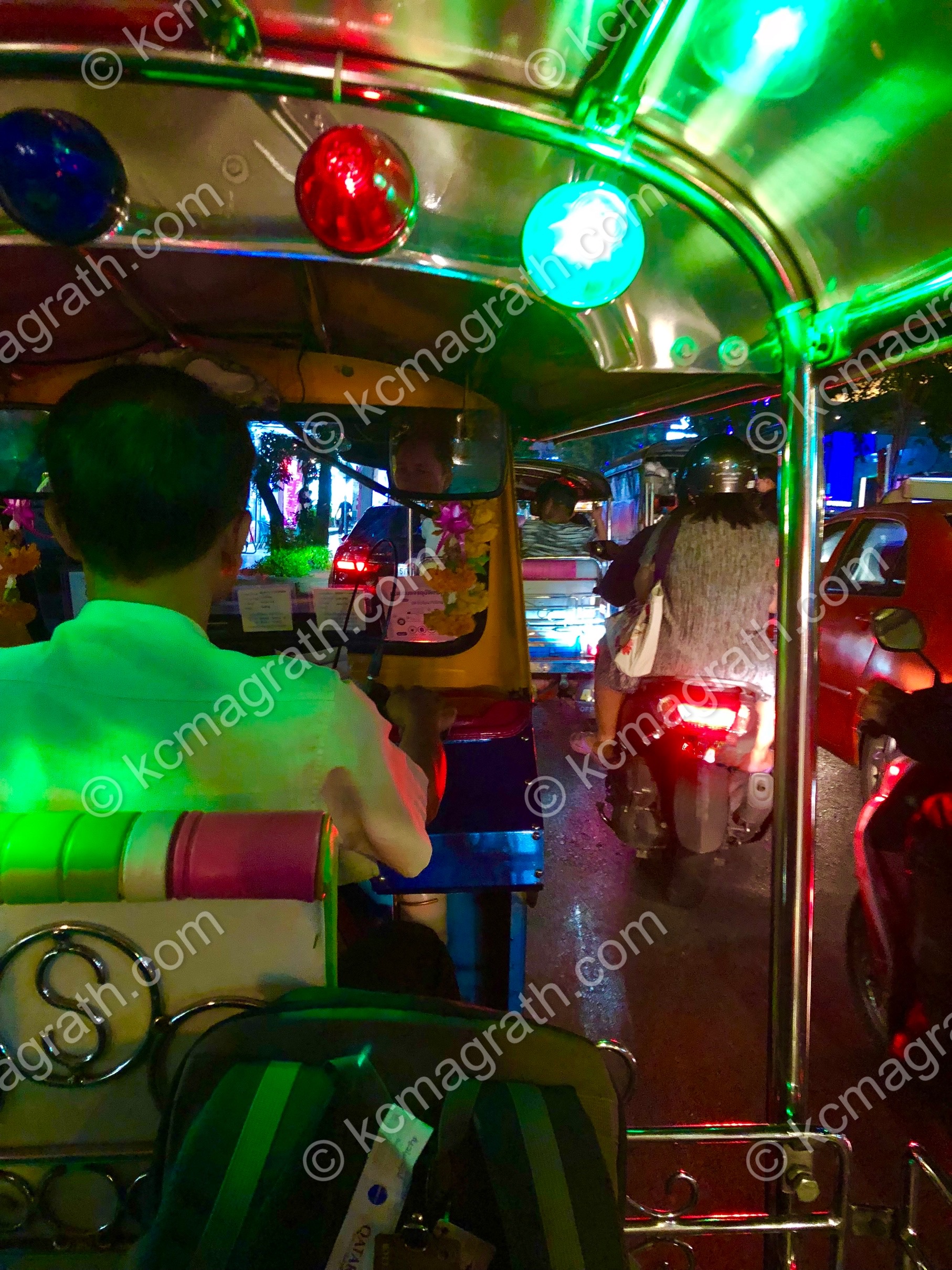Bangkok's Colorful Nightlife Aboard an Iconic Tuk Tuk, Thailand