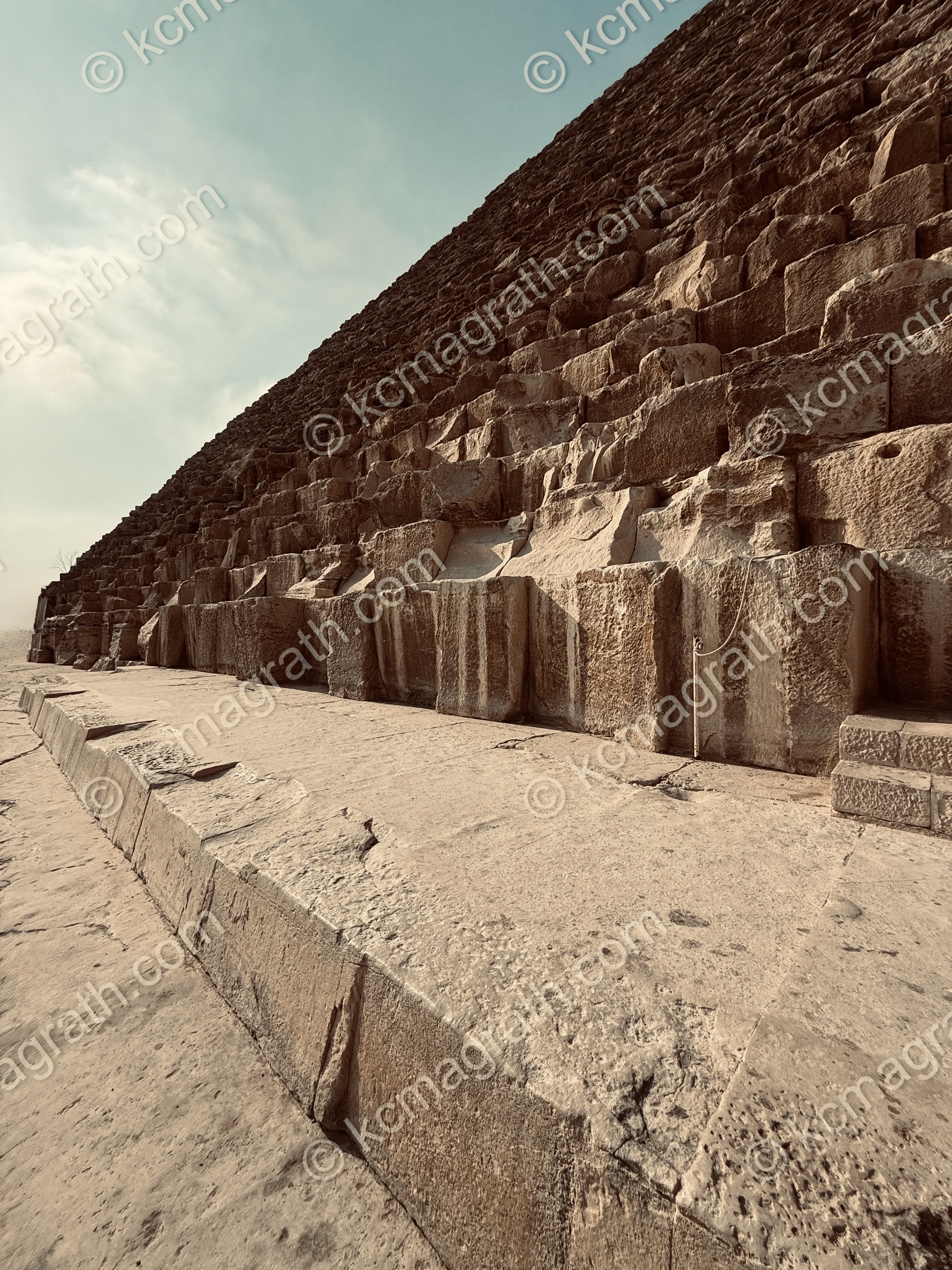 Giza's Great Pyramid Side View, Egypt