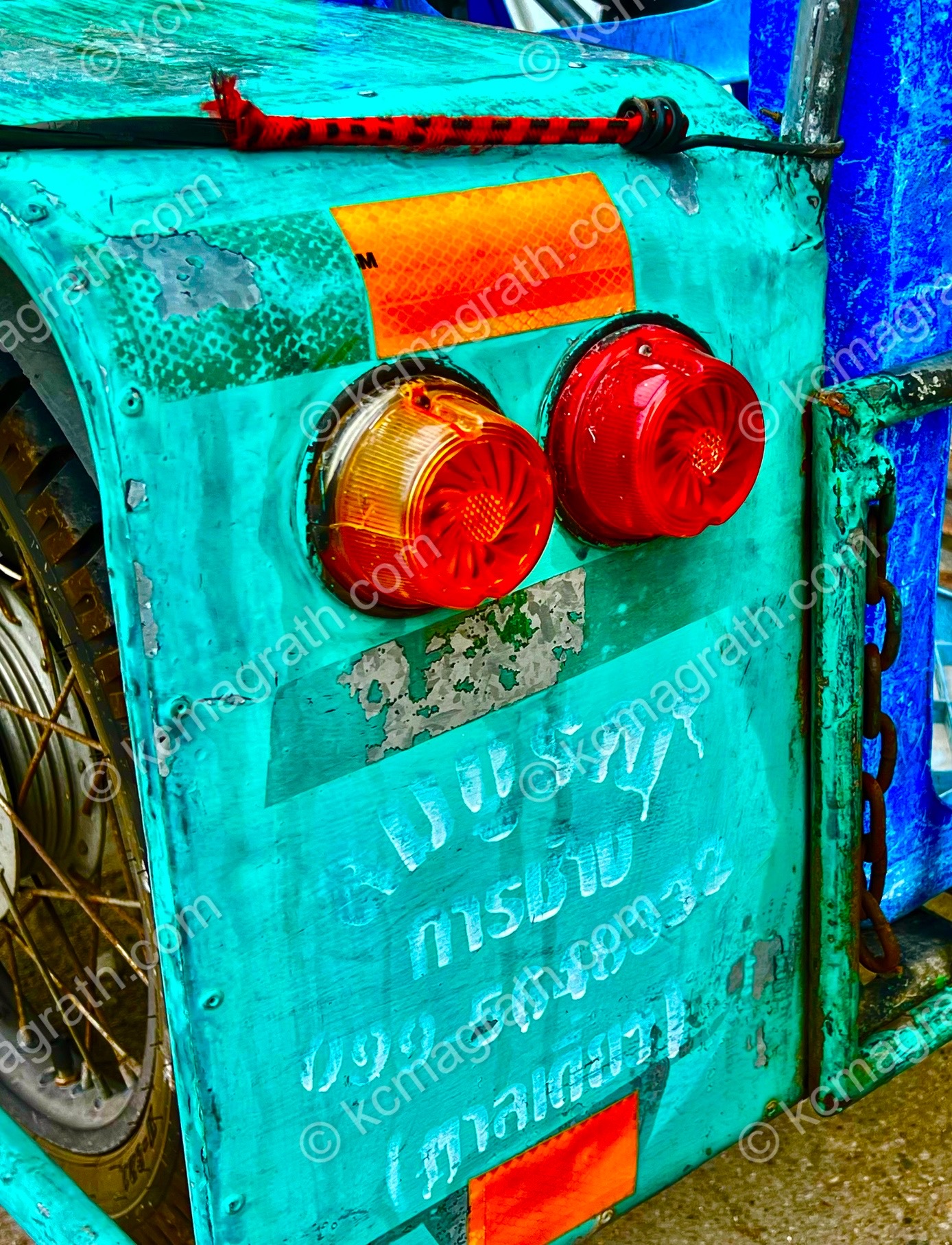 Hua Hin's Colorful Iconic Tuk Tuk During the Daytime, Thailand