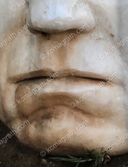 Cartagena's Cabeza de Cartagena Head Sculpture, Close-up, Spain