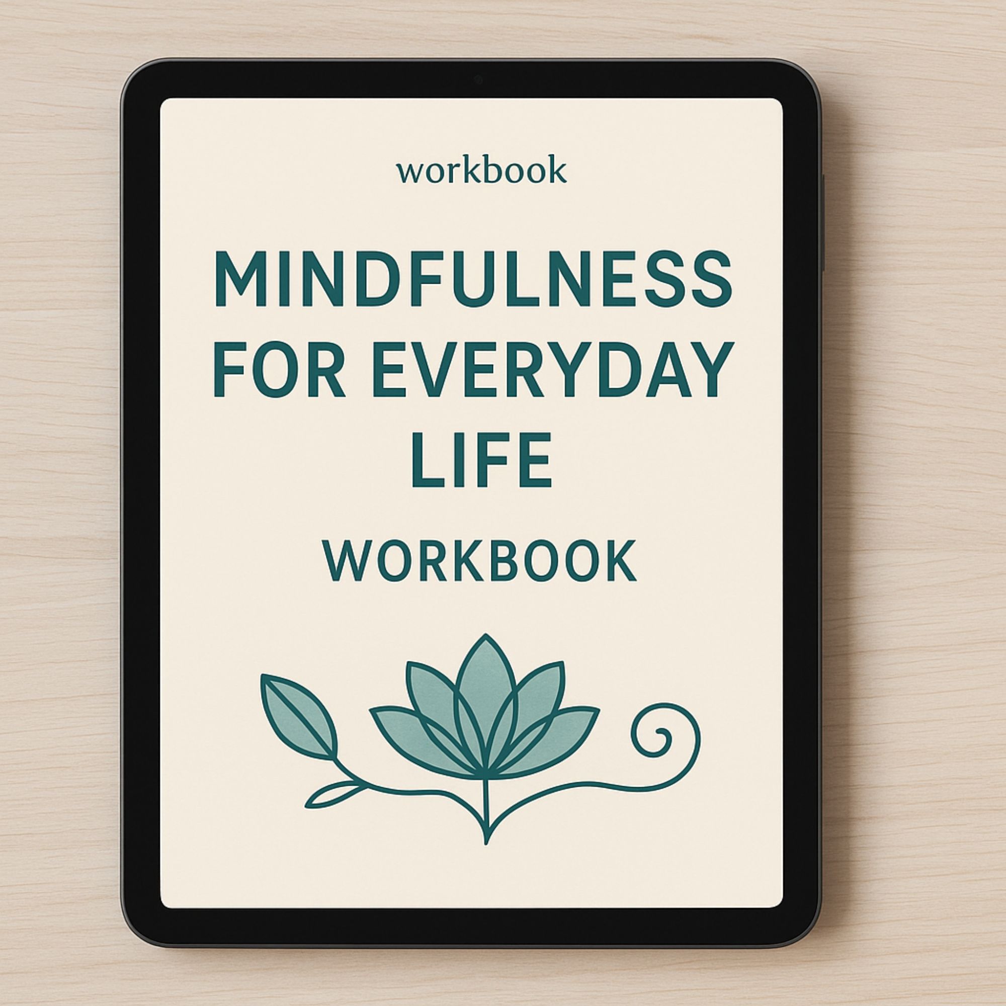Mindfulness Workbook + Bonus Toolkit | Printable PDF Self-Care Journal, 30-Day Challenge, Stress Relief, Digital Download
