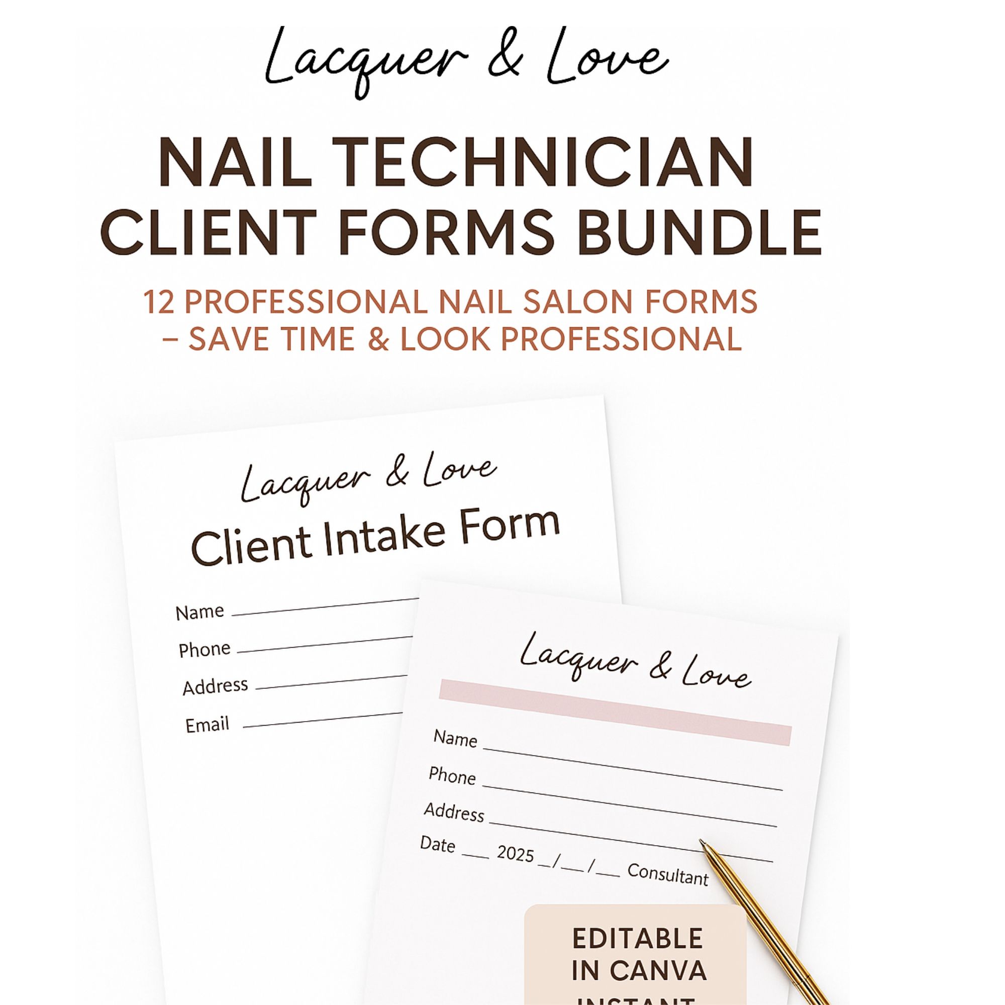 Nail Technician Client Forms Bundle
