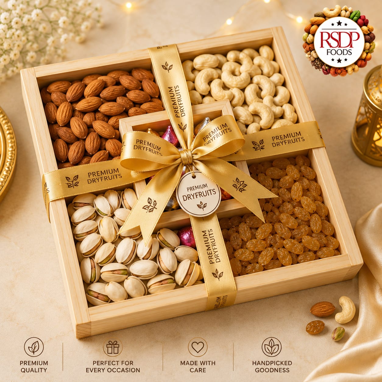 Premium Dry Fruits Rakhi Gift Box