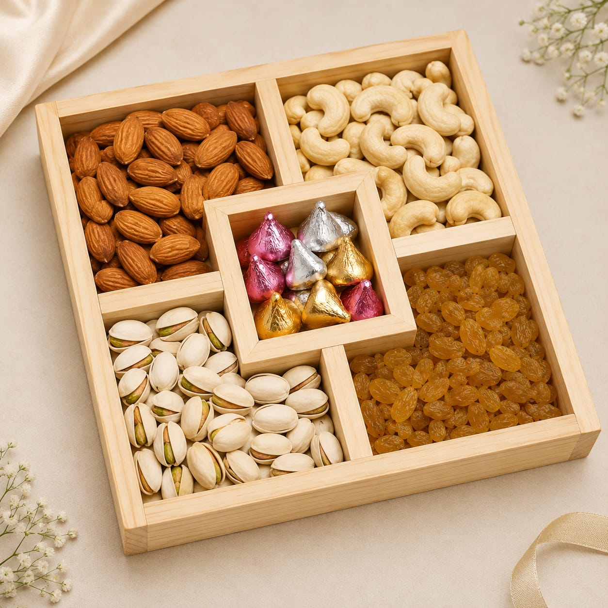 Premium Dry Fruits Rakhi Gift Box