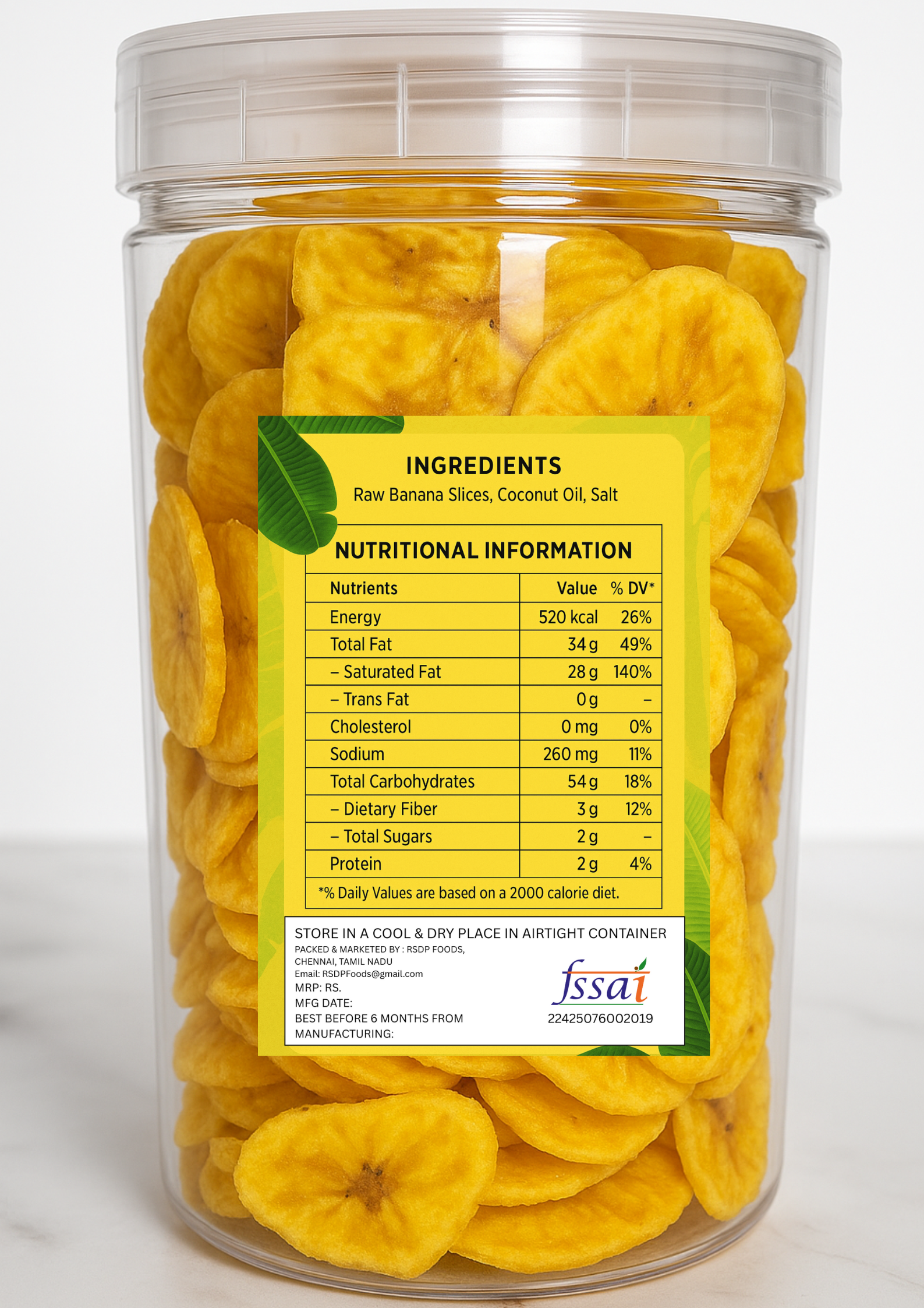 Banana Chips 200G PET JAR