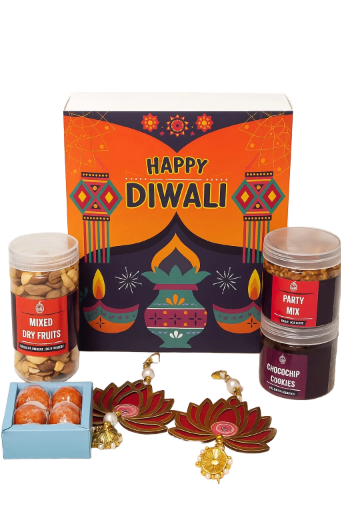 Diwali Gift Hamper with Dryfruits and Party Mix