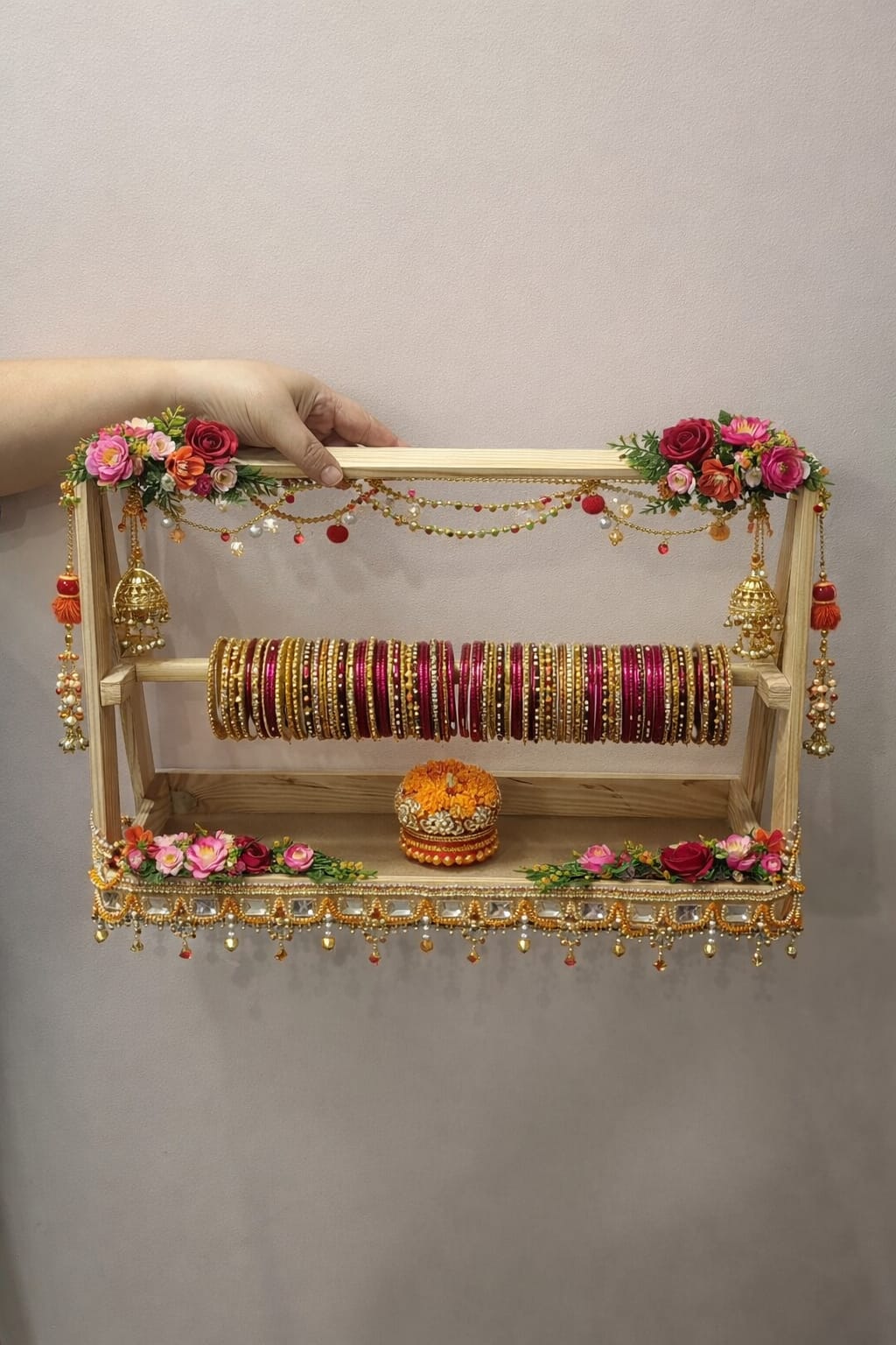 Wooden Bangle Holder