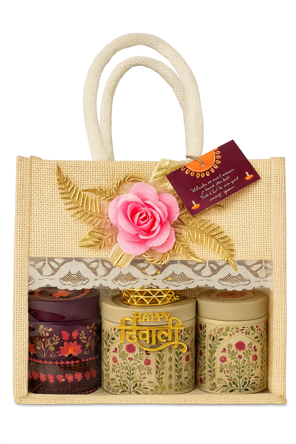 Festive Gift Hamper with Decorative Jars