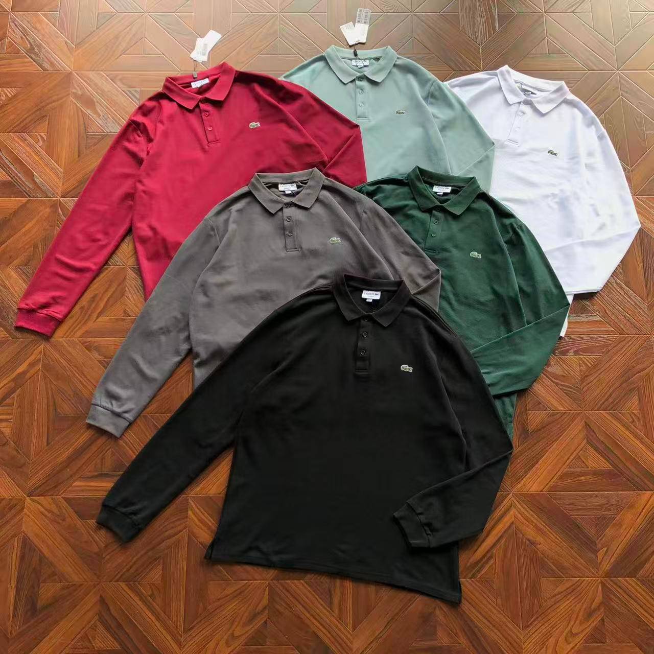  Lacoste Long-Sleeve Polo Shirt