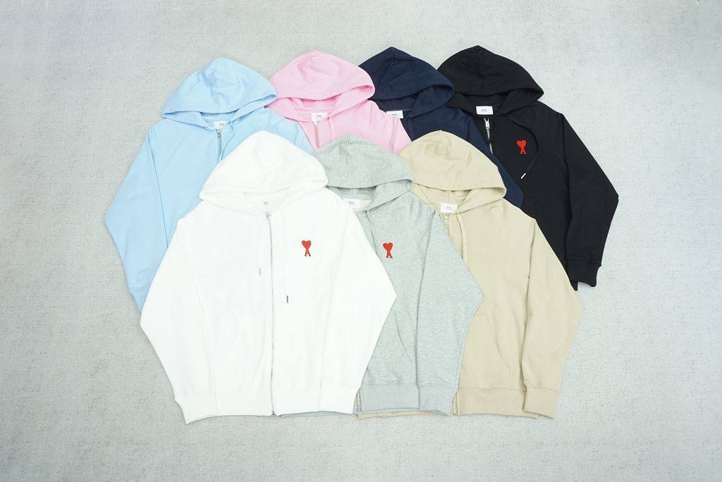 Ami Paris Zip-Up Hoodies