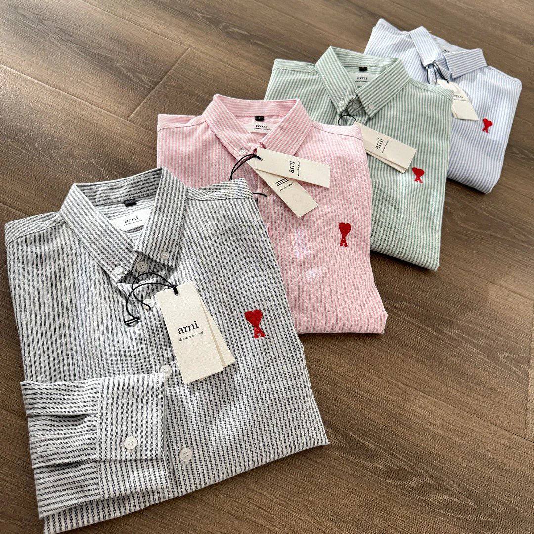 Ami Striped Cotton Shirts