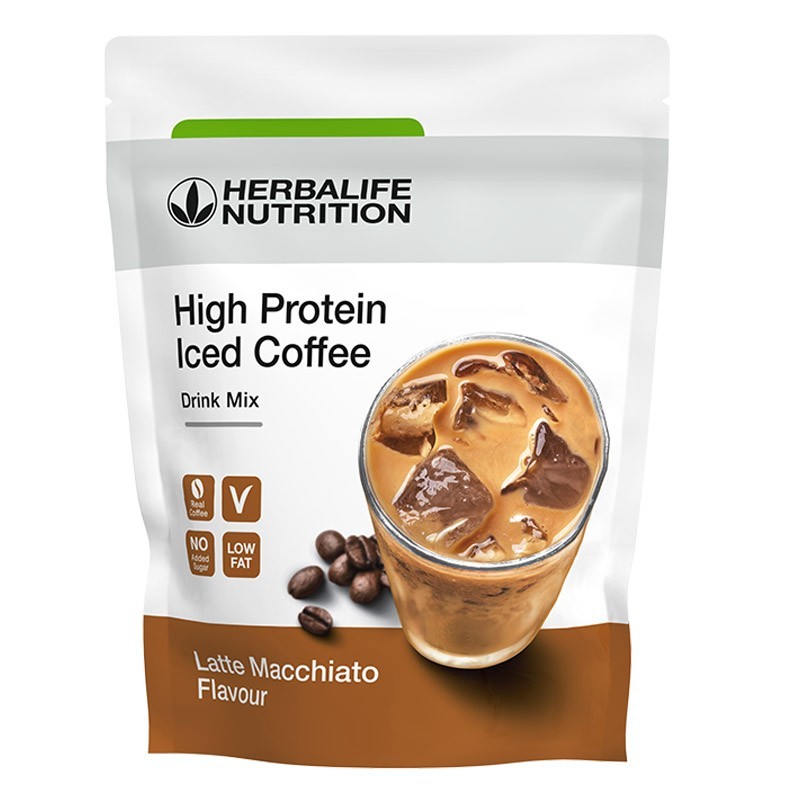 High Protein Iced Coffee Latte Macchiato