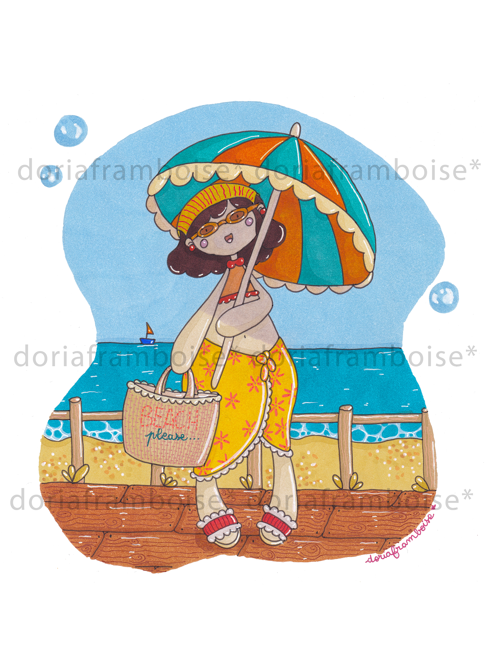 Print A4 - Beach Please
