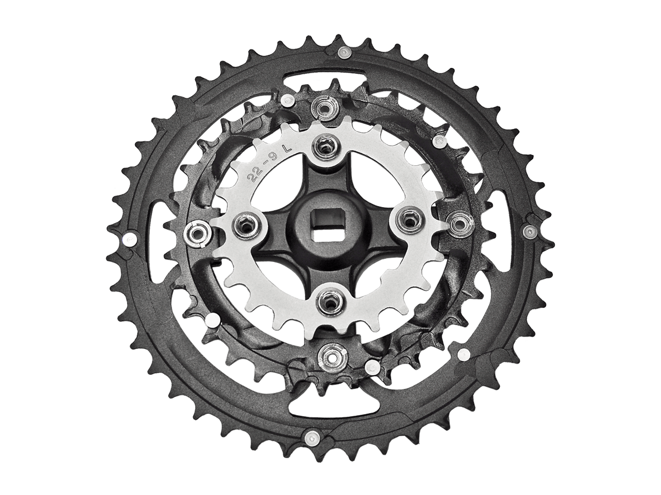 Chainset spider – Triple 22/32/44T – Alloy